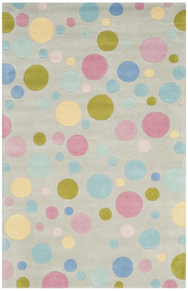 Safavieh SOH753G-5 Soho Balons 5 x 8 (ft) Tufted Wool Gray/Multi Rectangular Indoor Abstract Area rug