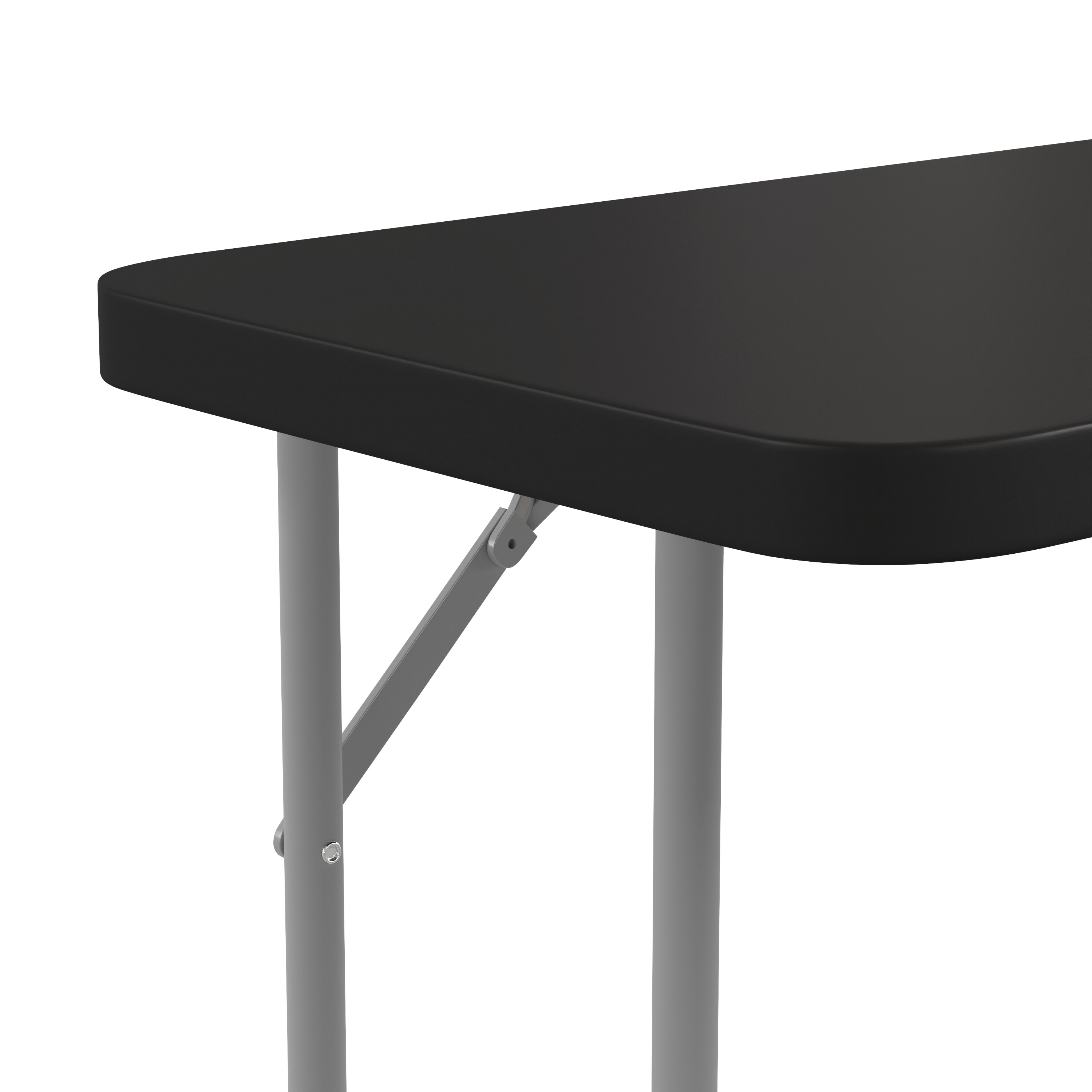 Black Rectangular Plastic Folding Training and Event Table