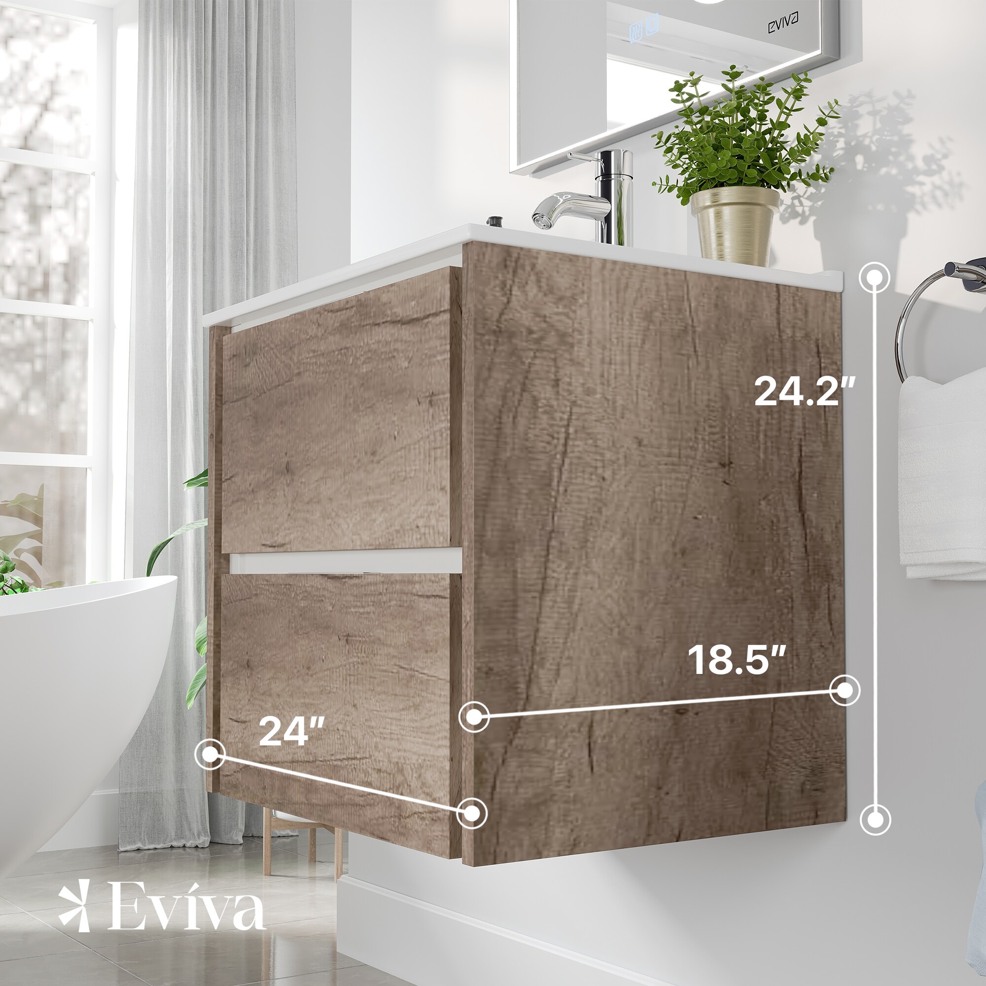 Eviva EVVN564-24GOK Bath-Vanity-Combo - View #2
