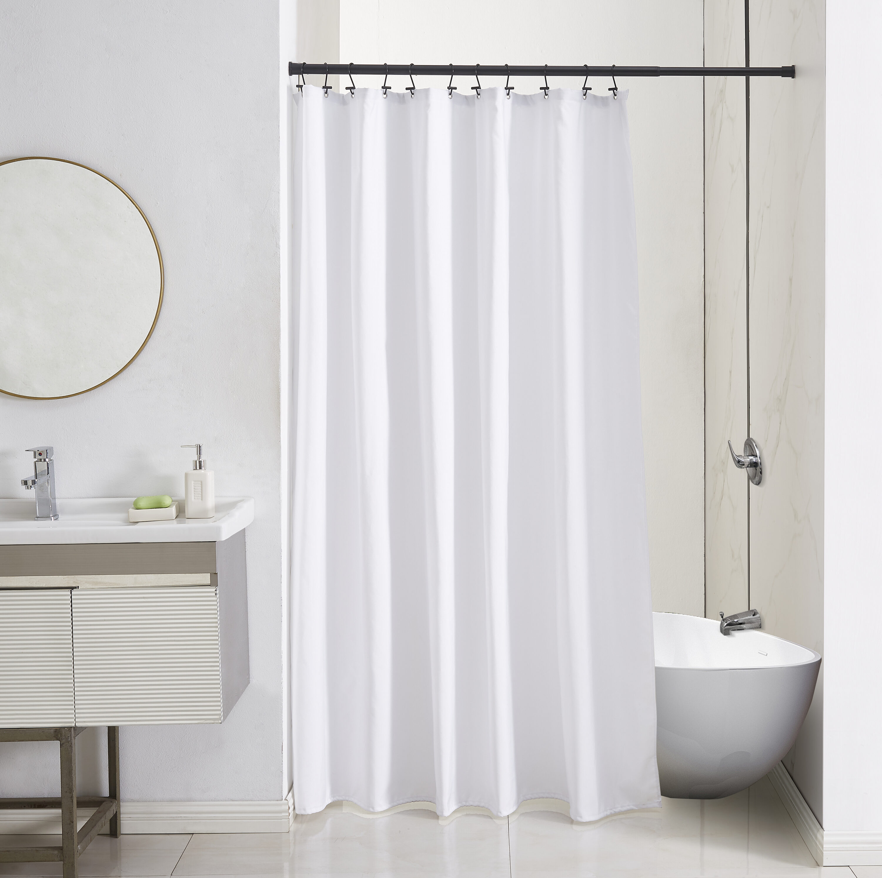 Wholesale Shower Curtain W/ Hooks- 70x72