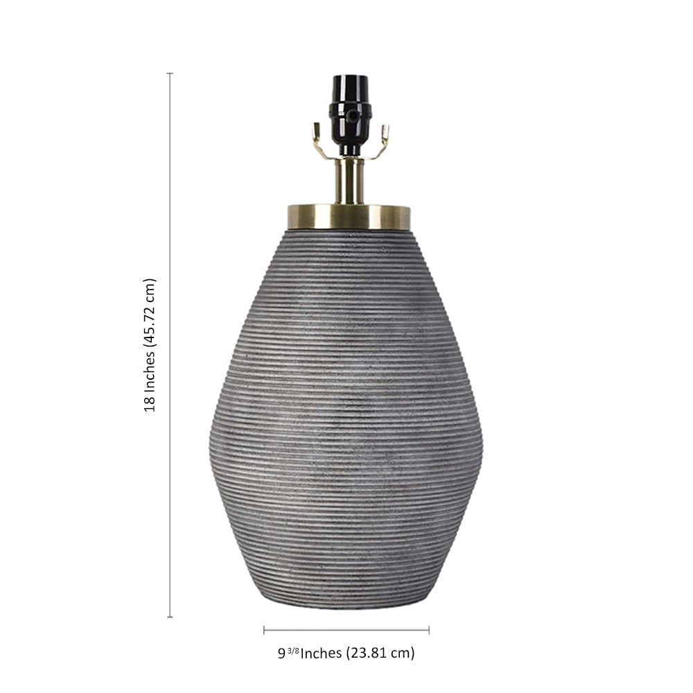 allen roth Mix and Match 18 in Navy Gray Plug in 3 way Resin Lamp Base 7590 BA at Lowes