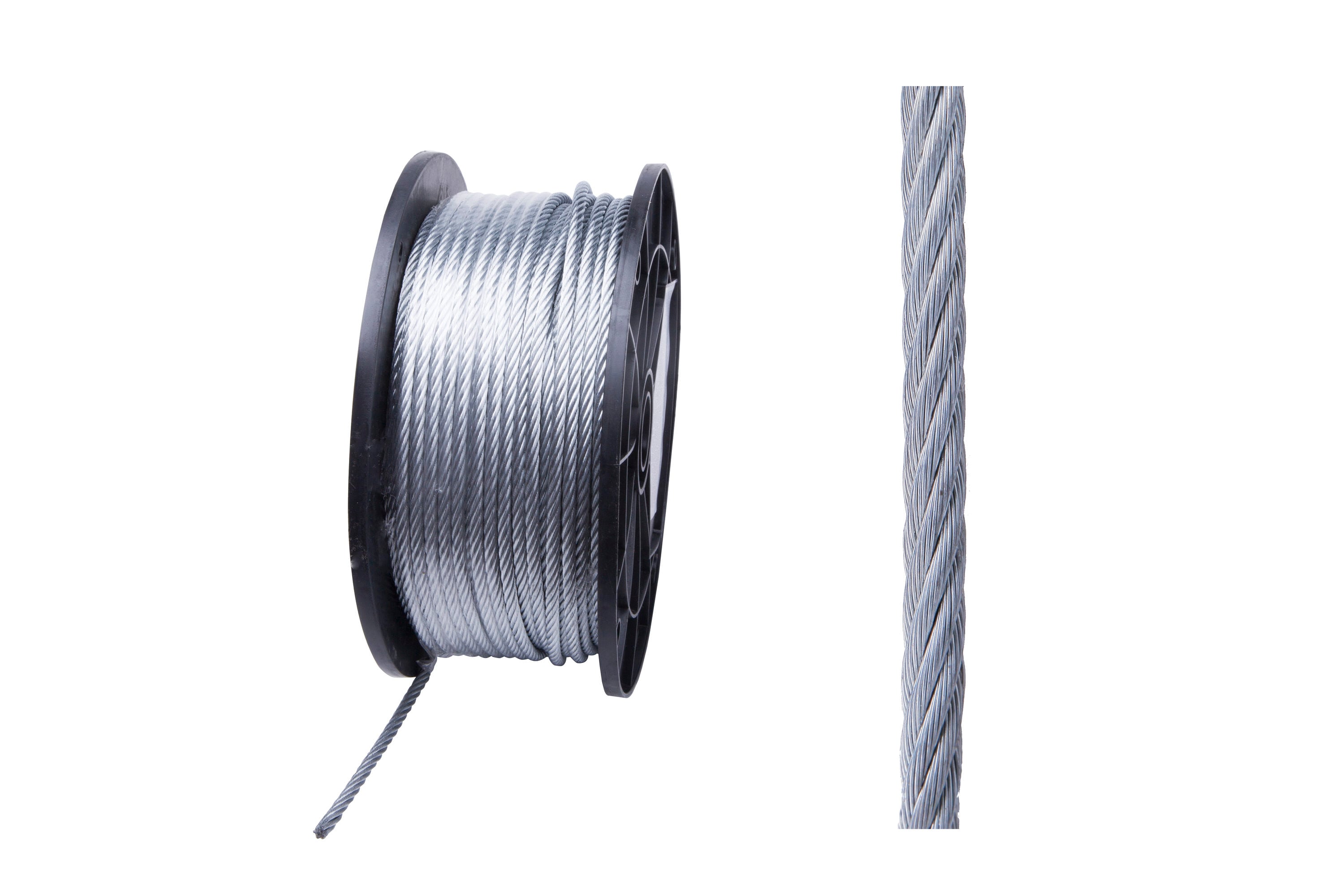Blue Hawk 1 ft. 3/16-in Weldless Galvanized Steel Cable (By-the-Foot)