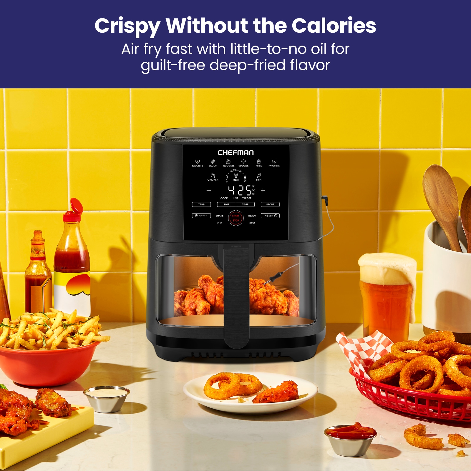 Chefman Multi-Functional Digital Air Fryer - Black, 1 ct - Gerbes
