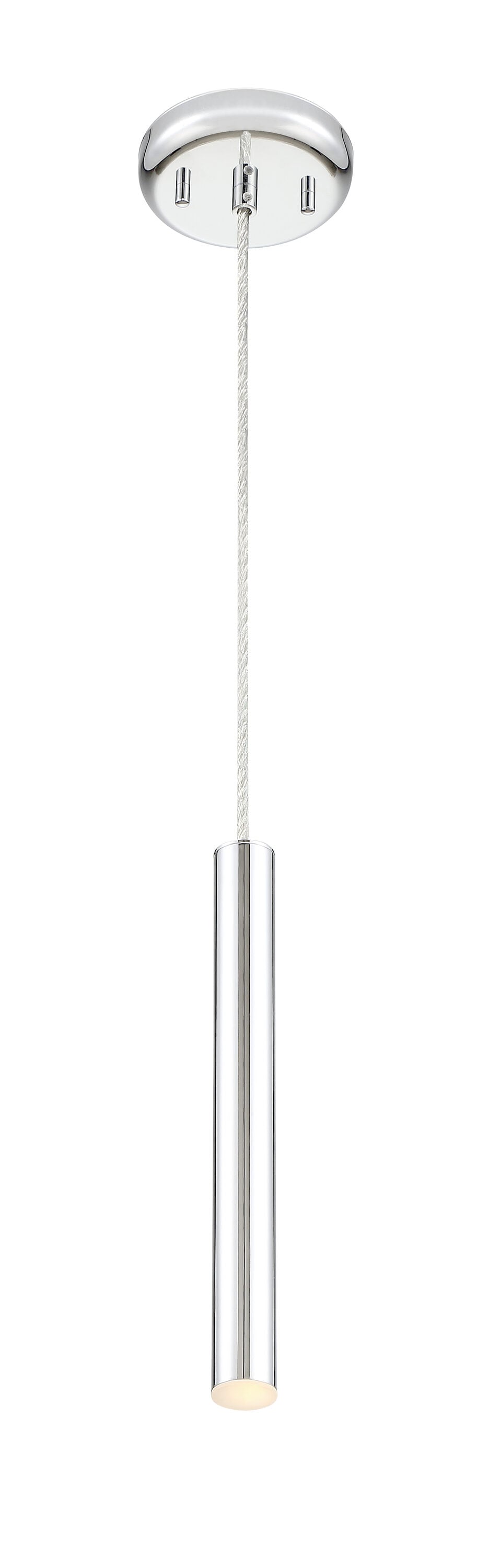 Z-Lite 917MP12-CH-LED Forest Chrome Modern/contemporary Cylinder Integrated LED Mini Hanging Pendant light