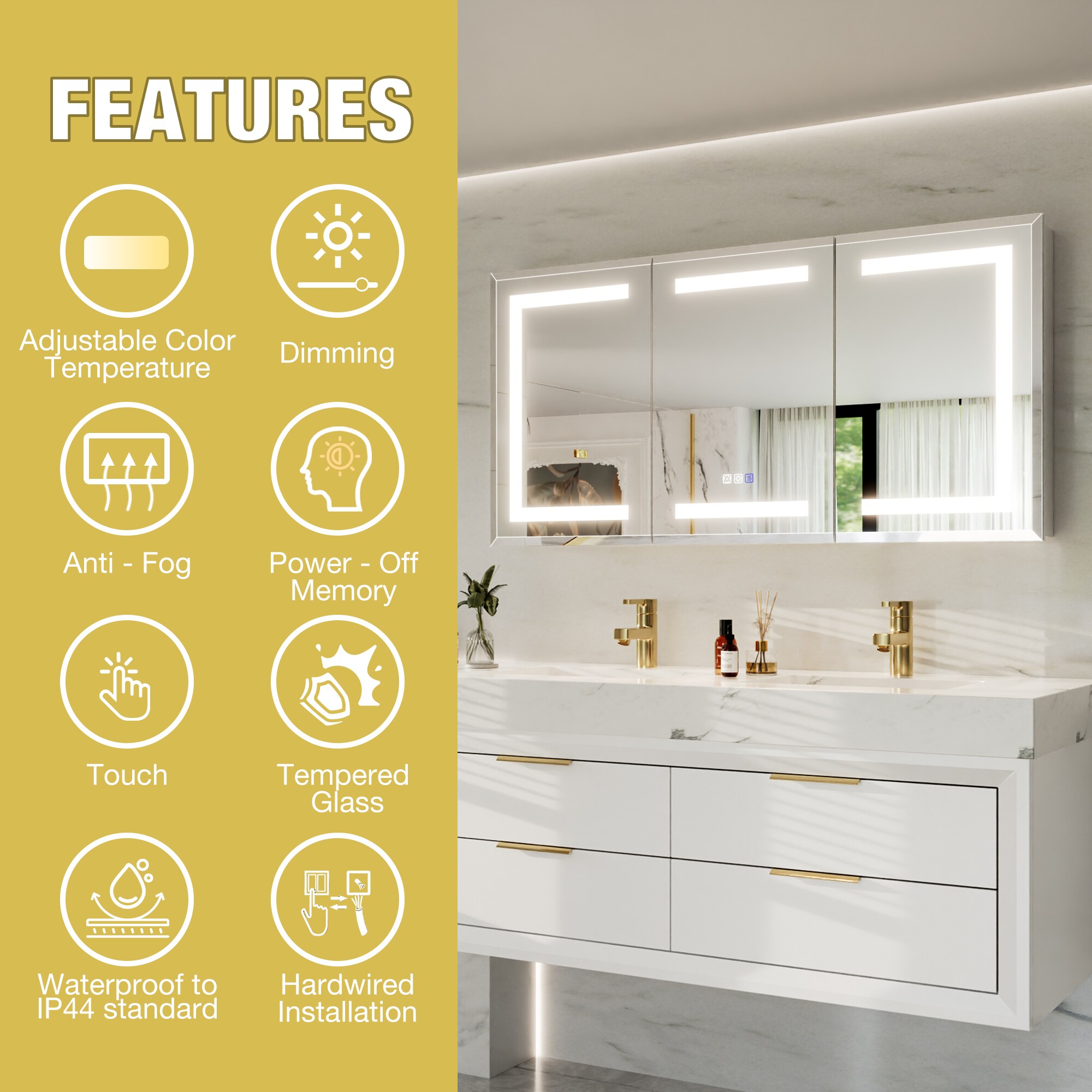 CALVON CAH-V4824D Bathroom-Medicine-Cabinets - View #7