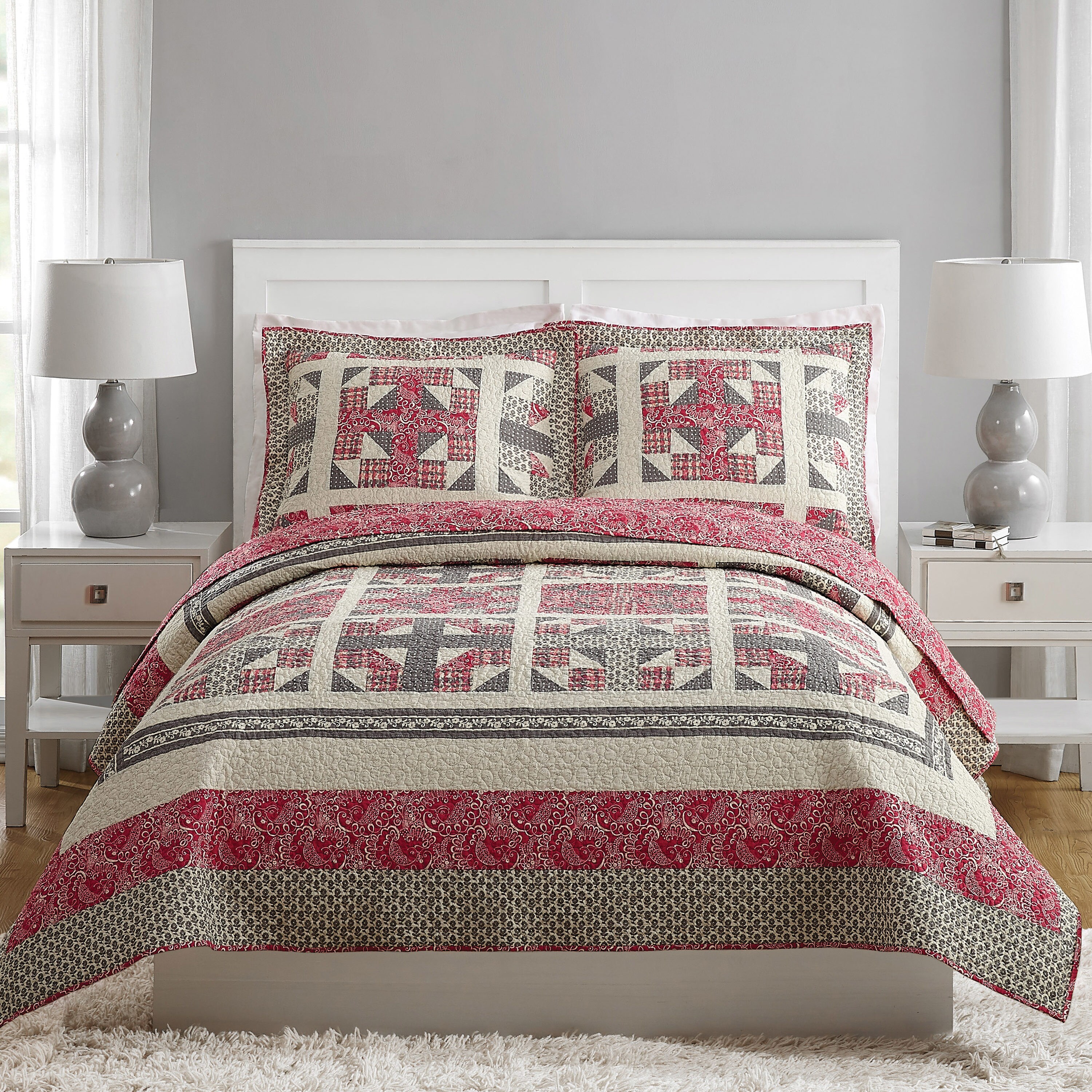 Vera Bradley Twirly birds 3-Piece Full/Queen Quilt Set at Lowes.com