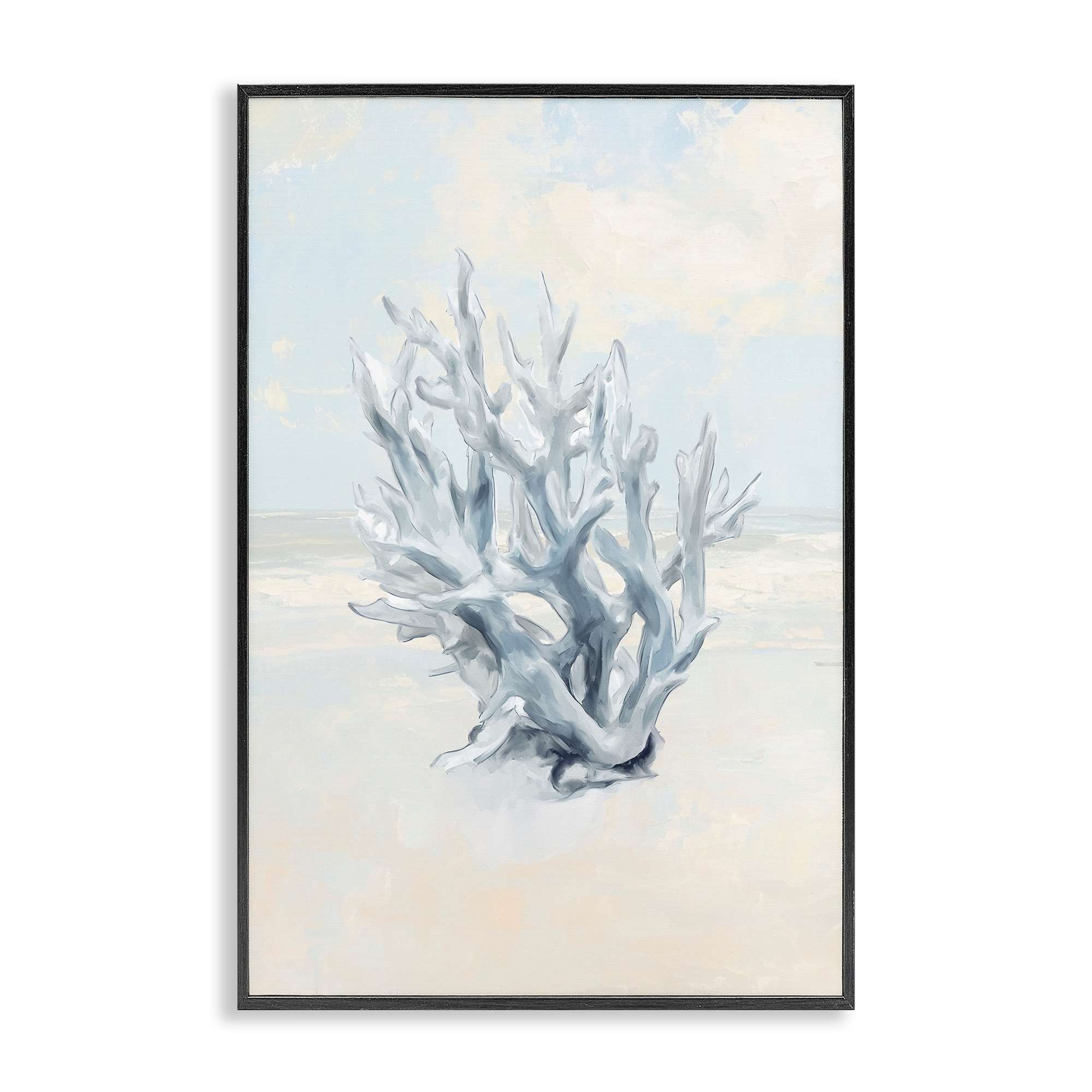 Stupell Industries BS-961-FR-12X18 Soft Minimal Coral Branch Black Framed Giclee Art By Ramona Murdock 12 x 18