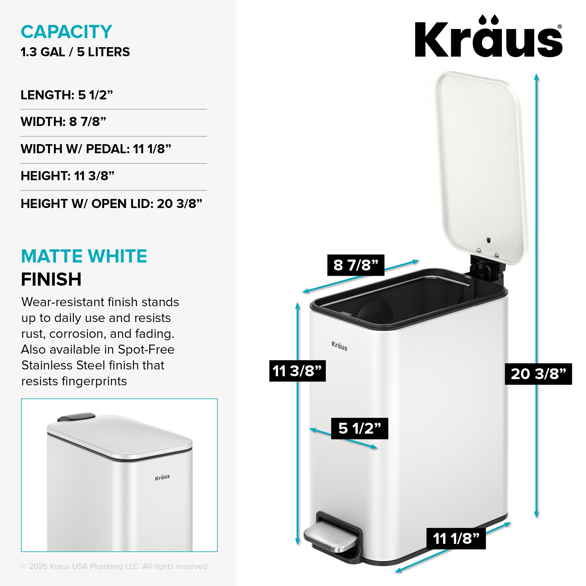 Kraus KTCP-10WH m031725 - View #3