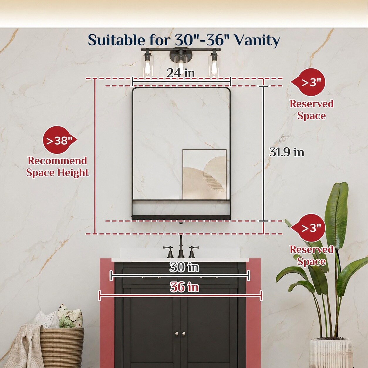 Aoibox LABSKW55 Decor-Mirrors - View #3