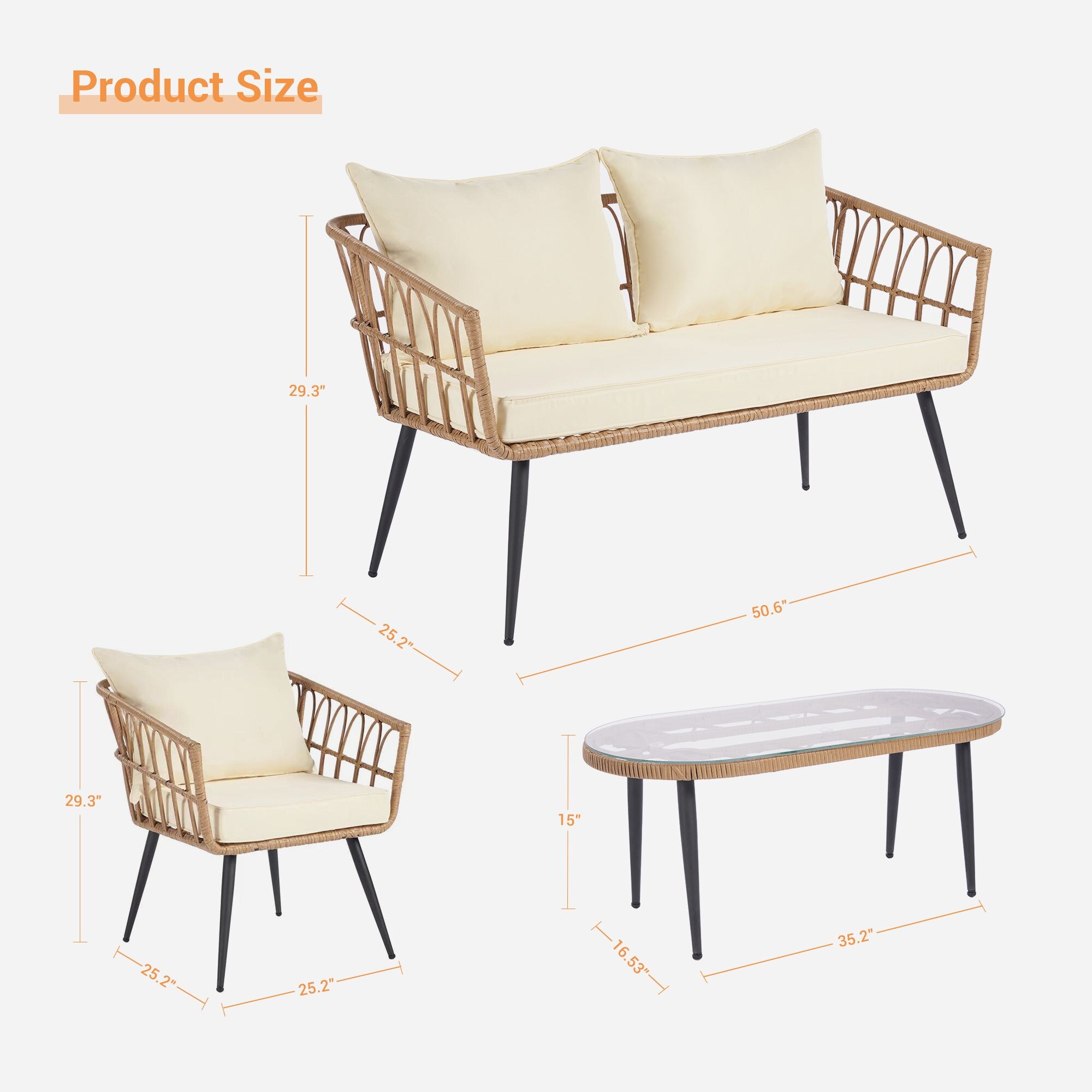 SANSTAR LRS-DS71BE Patio-Conversation-Sets - View #4