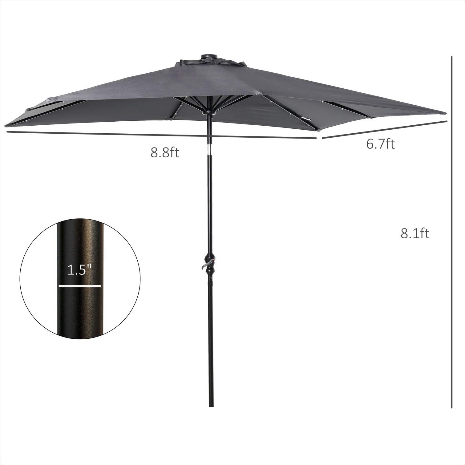 FlowLuxe ORMT9CRV70GO Shade-Sails-Fabric - View #3