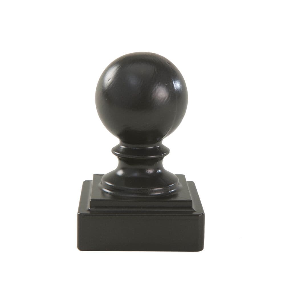 CATALYST 2.5-in W x 2.5-in L Black Aluminum fence Post top - Fits Common Post Measurement: 2-in x 2-in
