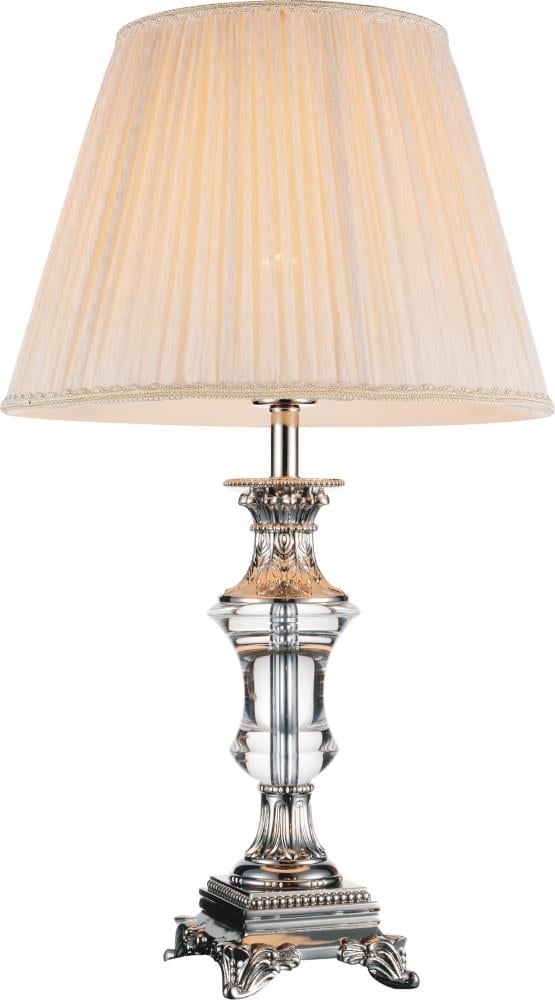 CWI Lighting 5511T14BN Yale 25-in Brushed Nickel Table Lamp with Fabric Shade