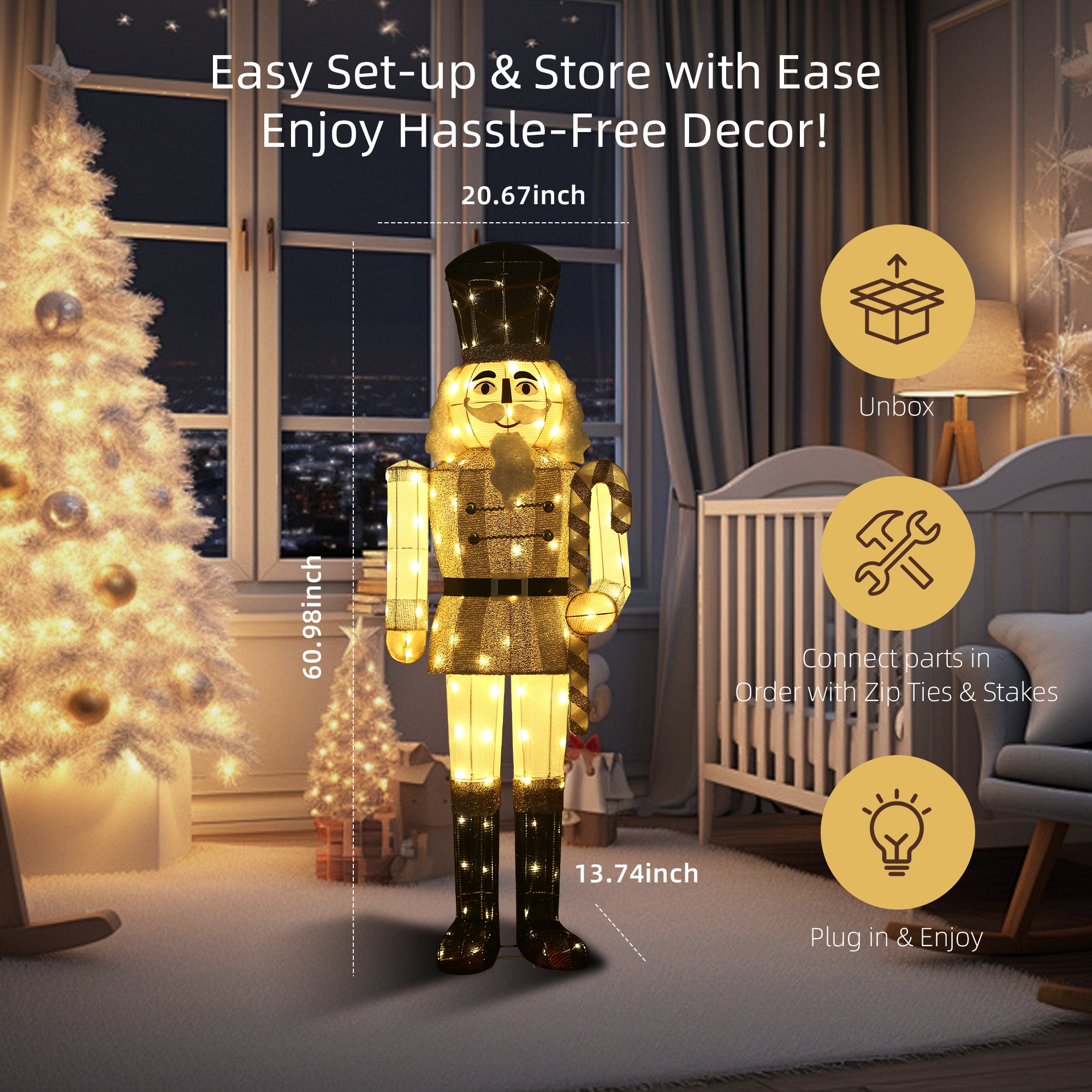 Starfree HOXSOD0101GLD Outdoor-Christmas-Decor - View #5