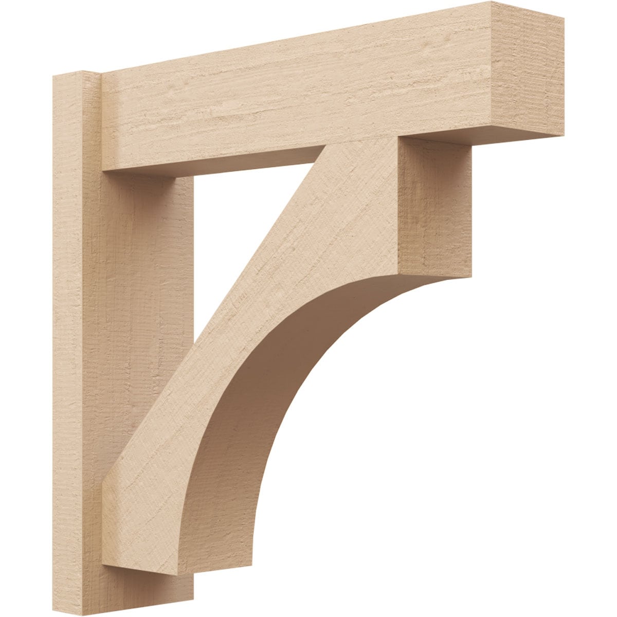 Ekena Millwork 2135112 Timberthane Rough Cedar Faux Wood Westlake Block Outlooker 6-in W x 22-in D x 22-in H Primed Tan