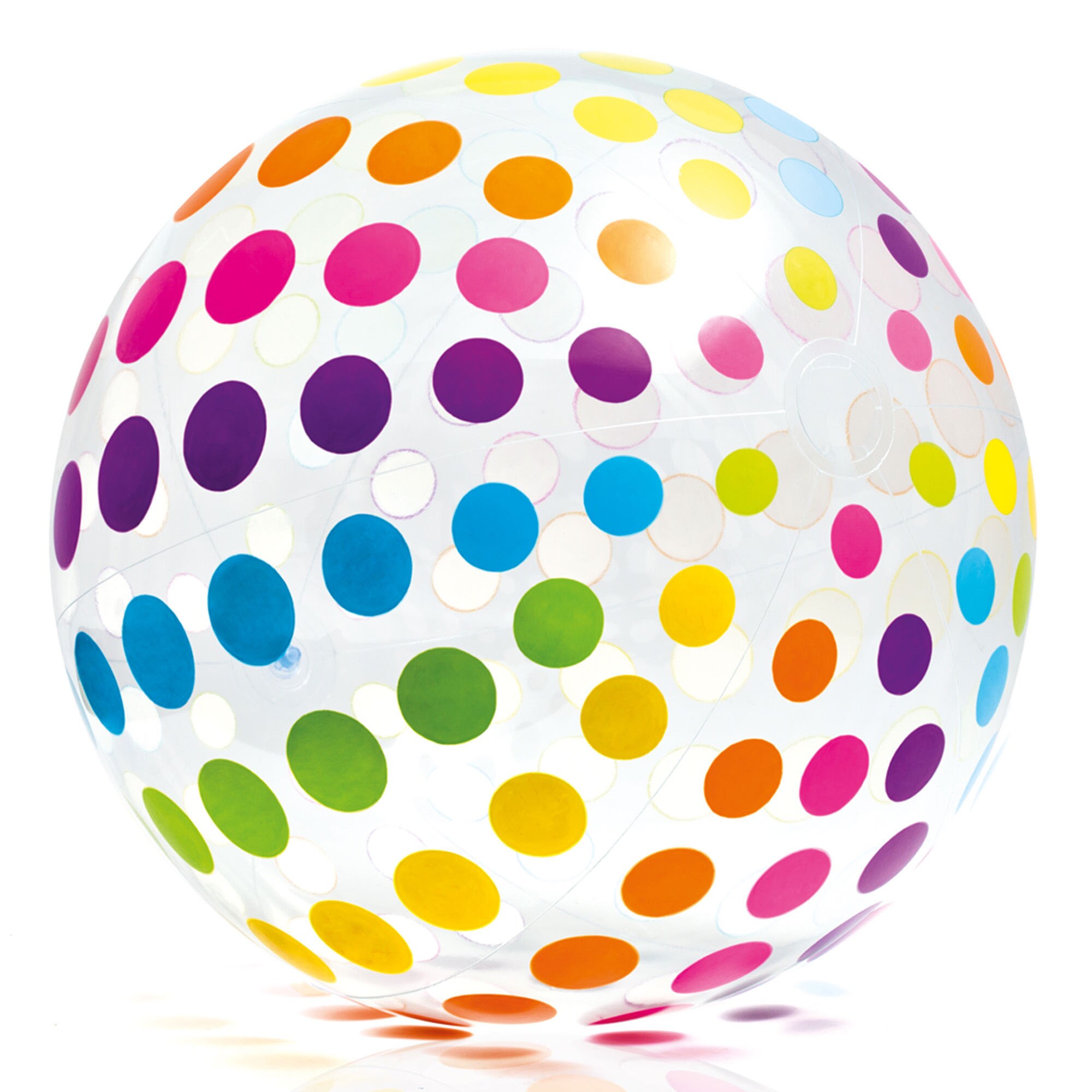 Intex 177052  Jumbo Inflatable Glossy Big Polka-Dot Colorful Giant Beach Ball (32 Pack)