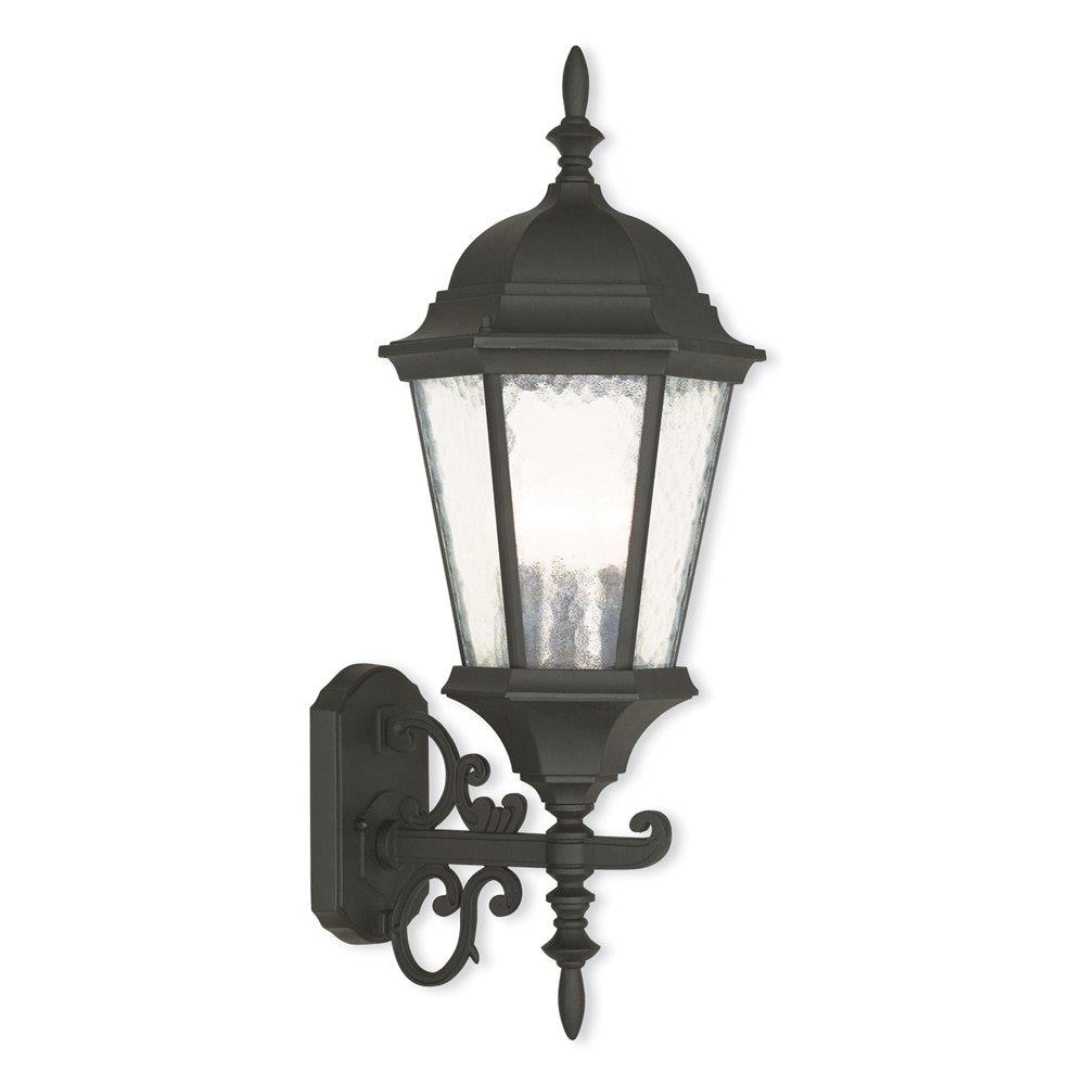 Livex Lighting 75467-14 Hamilton 3 -Light 24.5-in H Black Plug-in Outdoor Wall Light