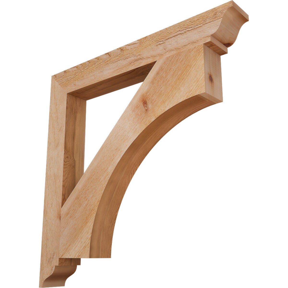 Ekena Millwork BKT04X32X32WTL01RWR Westlake traditional rough sawn 4-in x 32-in x 32-in Western red cedar Brown Wood Standard bracket