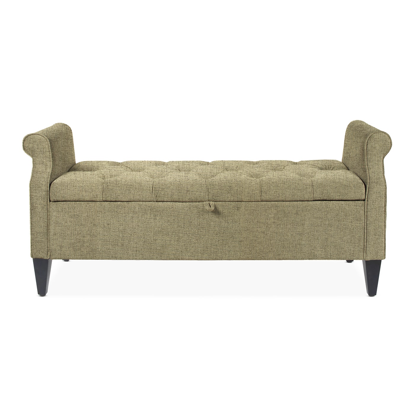 Jennifer Taylor Home 85600-889 Jacqueline Midcentury Incense Tan Brown Polyester Storage Bench 57.5-in x 20-in x 25-in