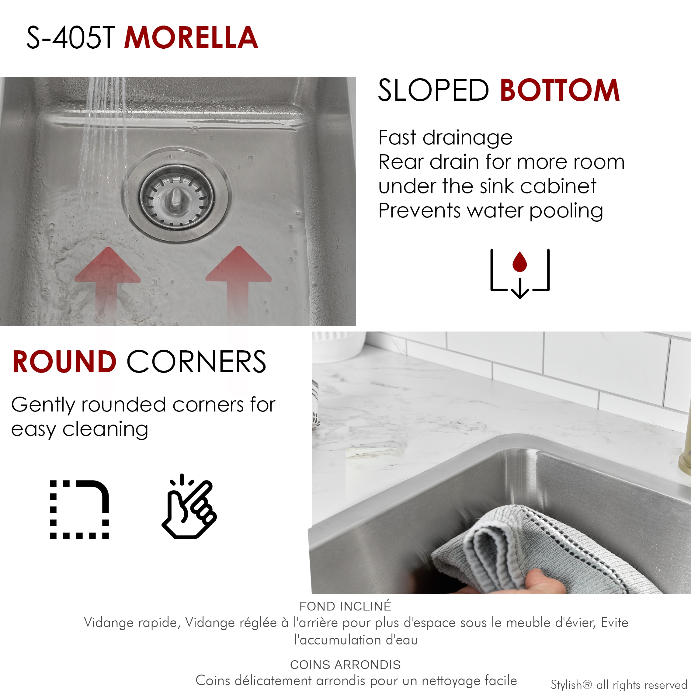 Stylish S-405T Kitchen-Sinks - View #8