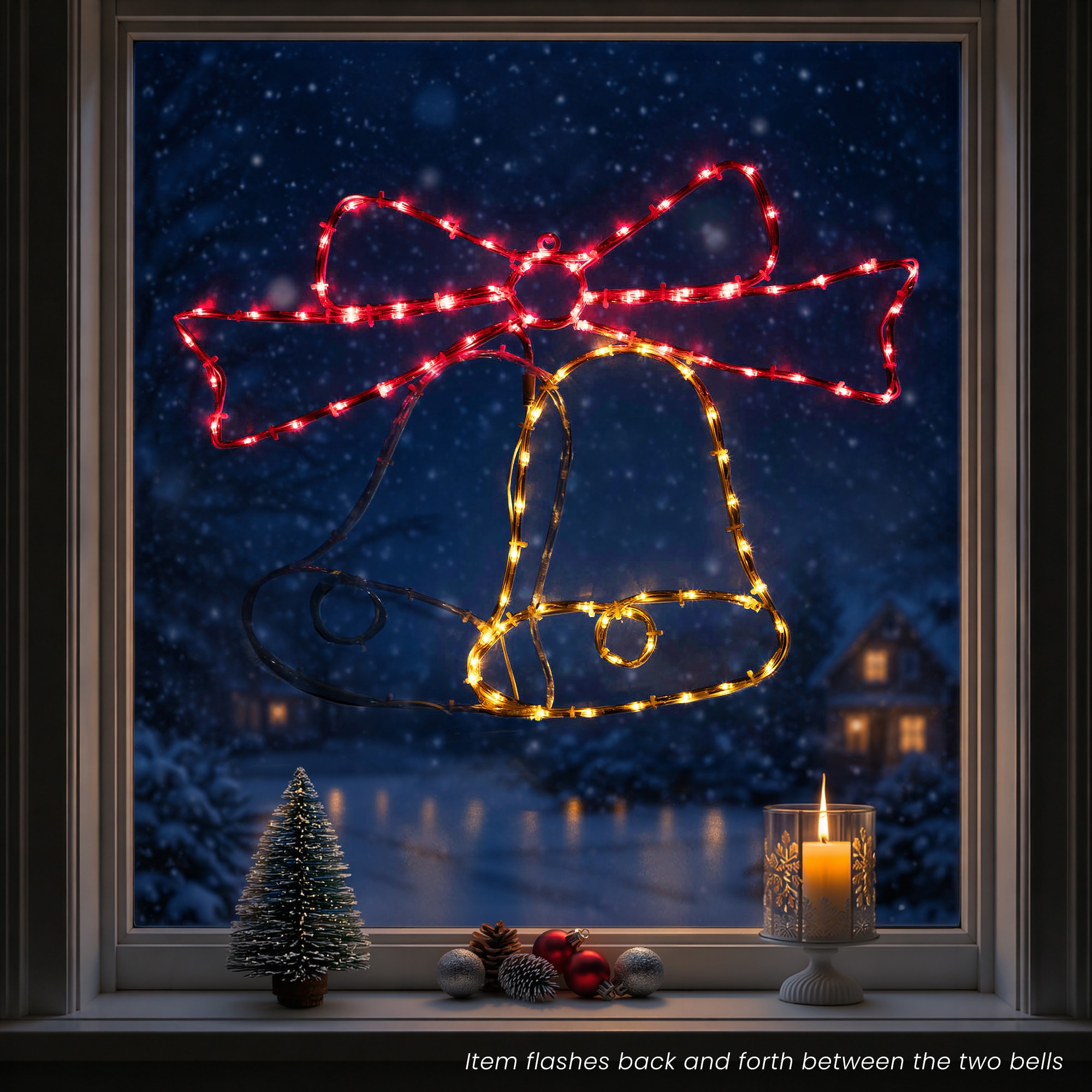 Northlight 18-in x 23-in Plug In Bow Light with Multicolor LED Lights