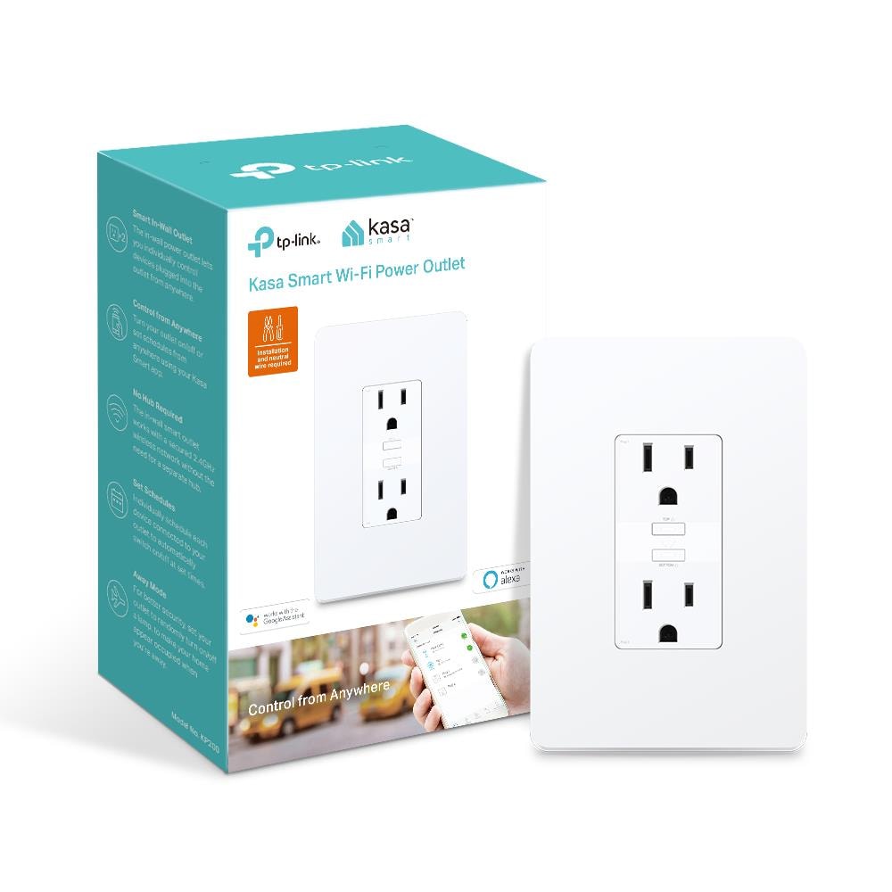 TP-Link Kasa Smart Wi-Fi Power Outlet 125-Volt 2-Outlet Indoor Smart Plug