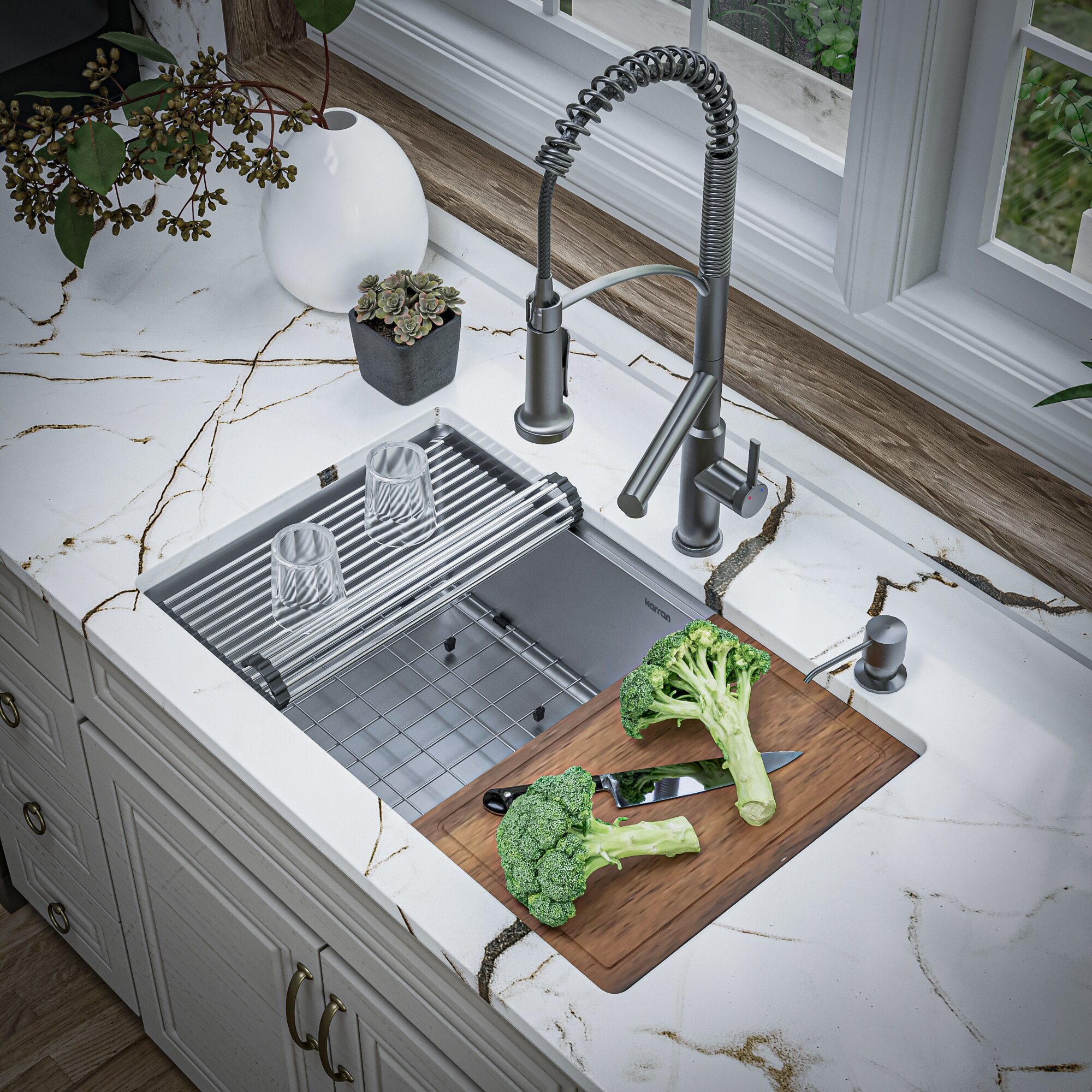Karran WS-35-PK1 Kitchen-Sinks - View #3