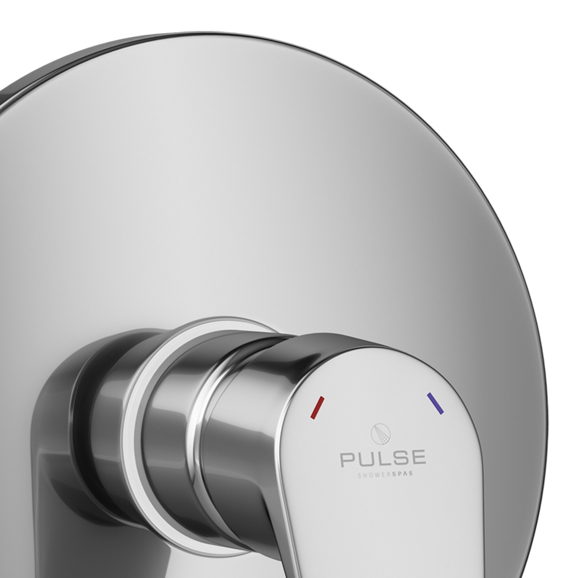 Polished Chrome Wall-Mounted Shower Valve with Lever Handle
