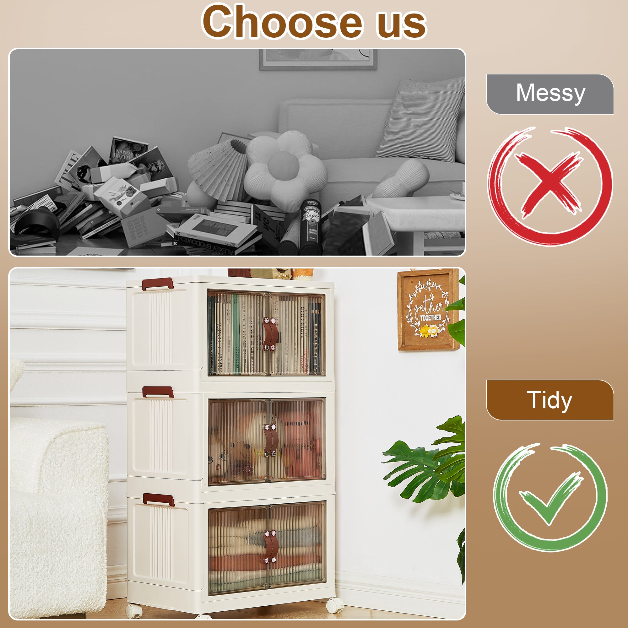 Vecelo LOE-LSB05-60T5-WHT Bins-Baskets - View #7