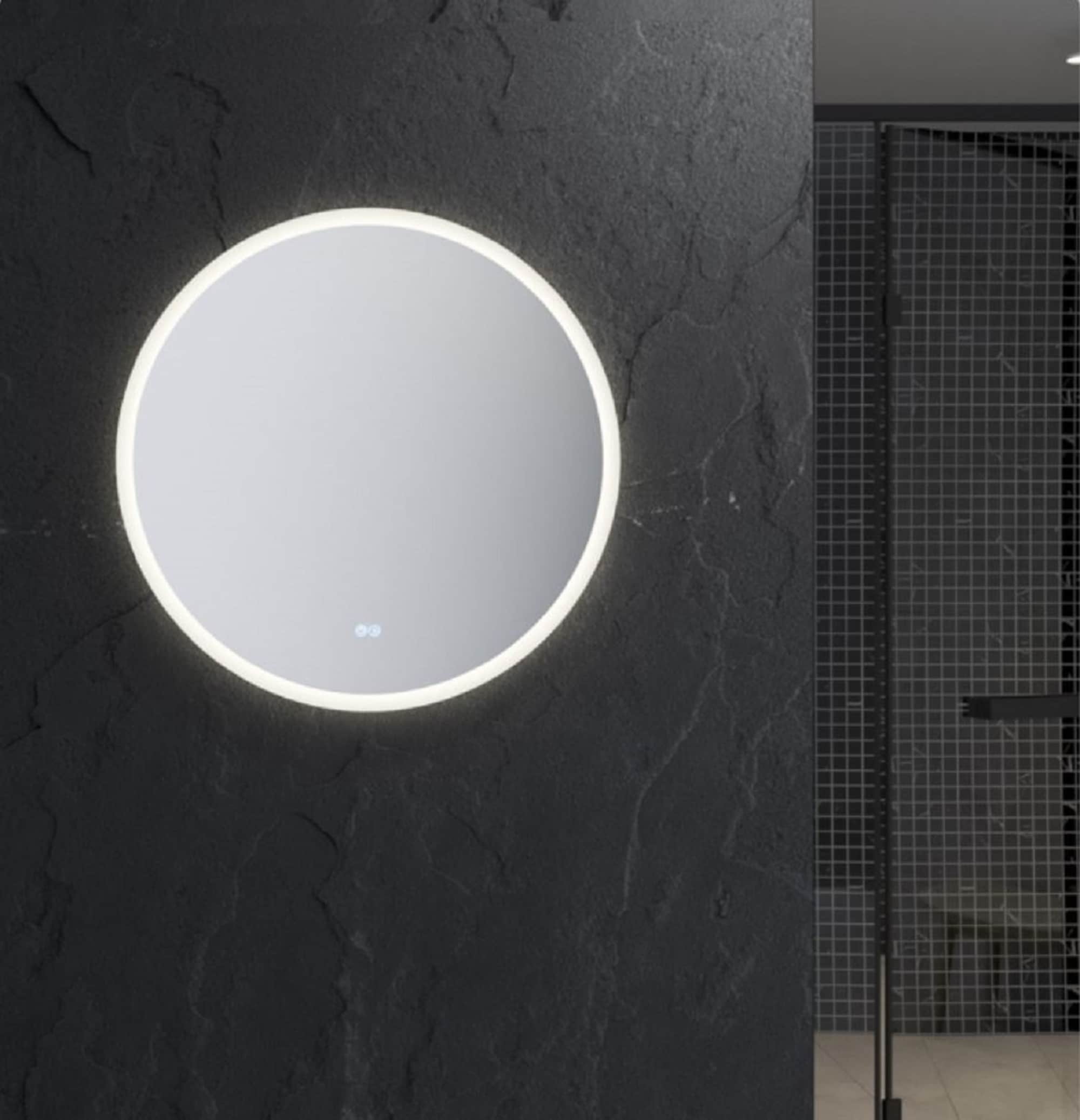 Fresca FMR013030RD 30-Inches x 30-Inches Polished Frameless Round Dimmable LED Lighted Fog Free Bathroom Vanity Mirror ( LED Light )