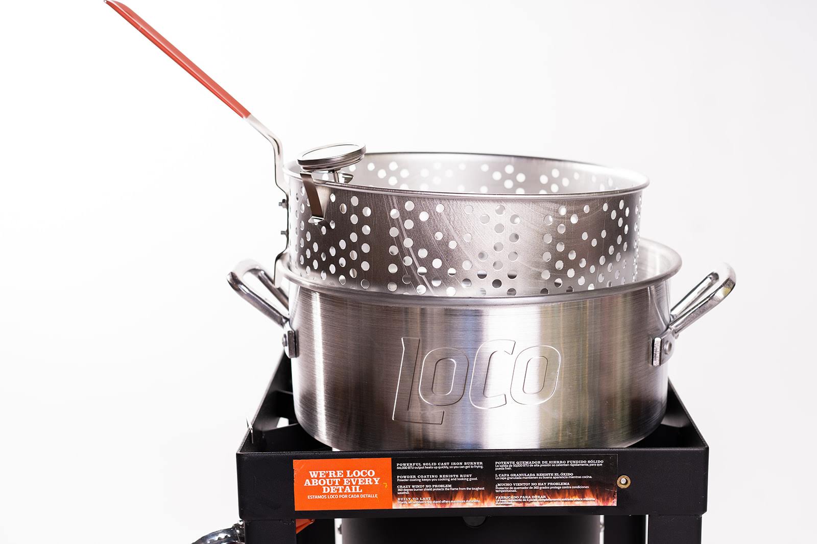 18 Qt Deep Fryer Complete Cooker Kit Outdoor Aluminum Dual Basket Fish Pot
