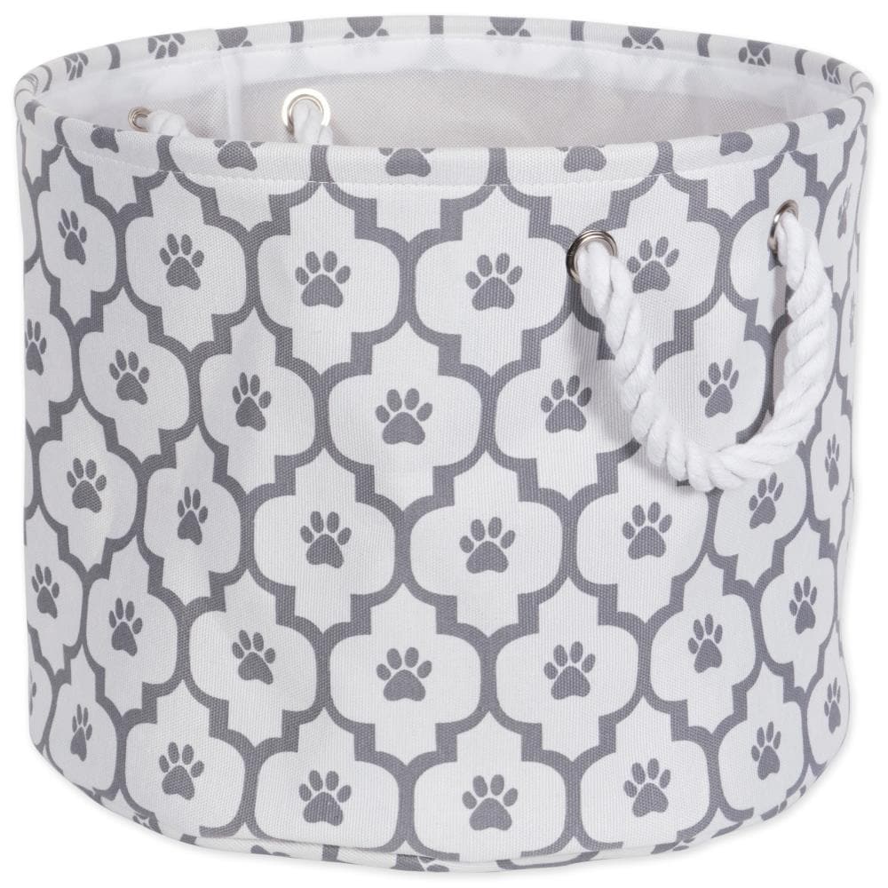 DII CAMZ38663 ( 12-in W x 9-in H x 12-in D ) Lattice Gray Polyester Collapsible Bin