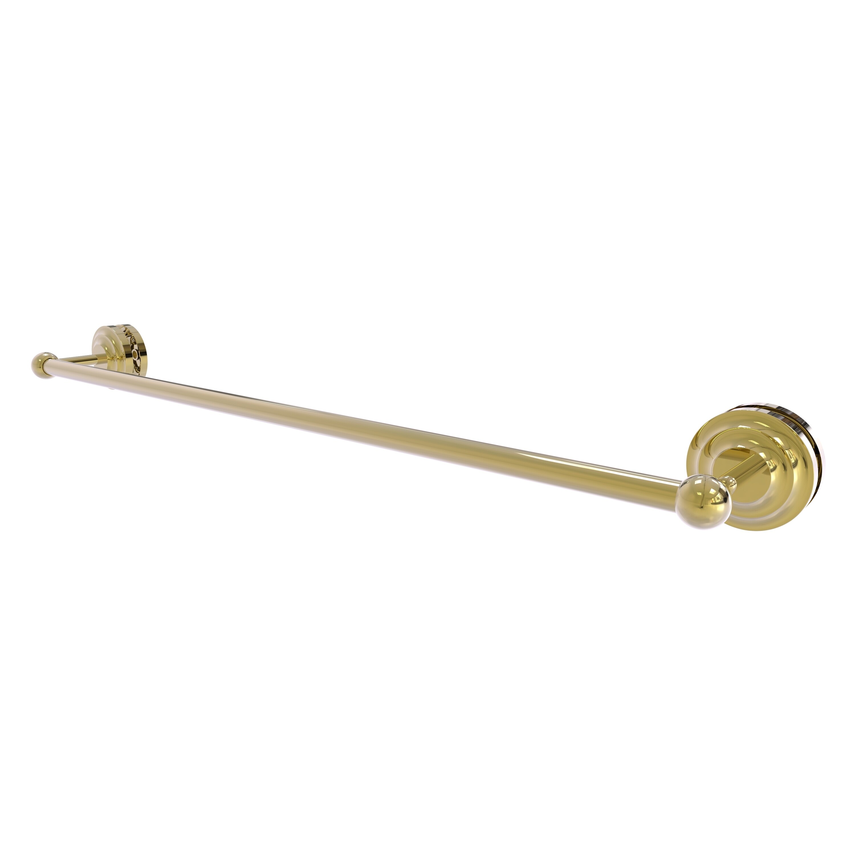 Allied Brass QN-41-SM-30-UNL Que New 30-in Unlacquered Brass Wall mount Single Towel Bar