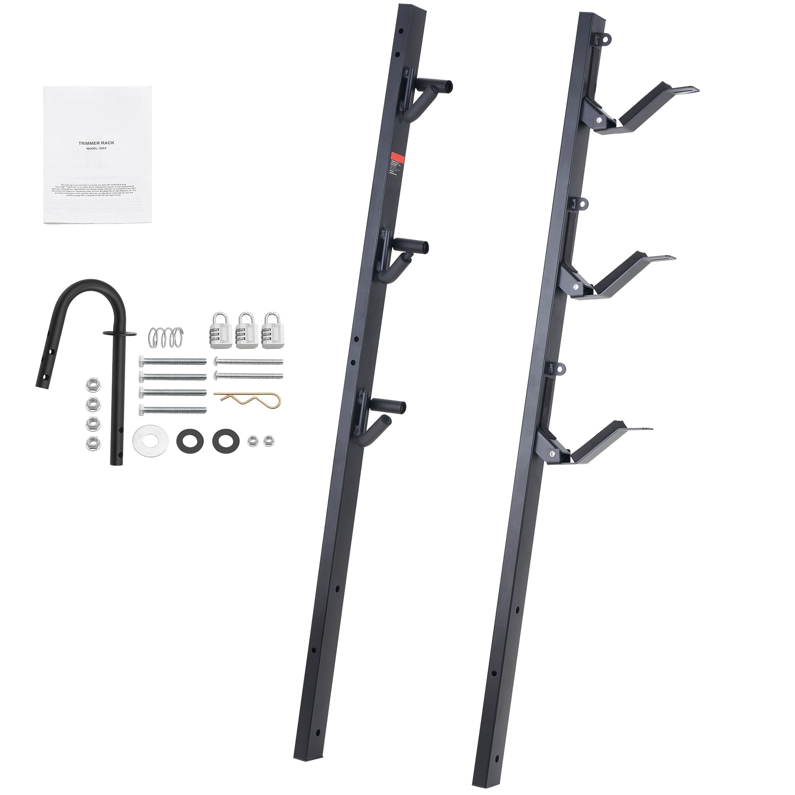SVOPES 3-Place Trimmer Rack. Locking Weeder Holder. Landscape Trailer Carrier. Mount for Pickup/Enclosed Trailers. Durable Metal #SVOPESZLSDCJG01068V0