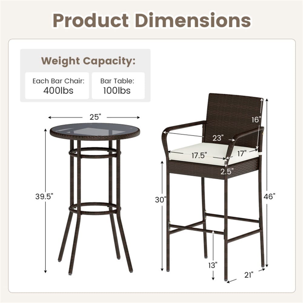 Dimakai DK-HW74699WH Patio-Dining-Sets - View #10
