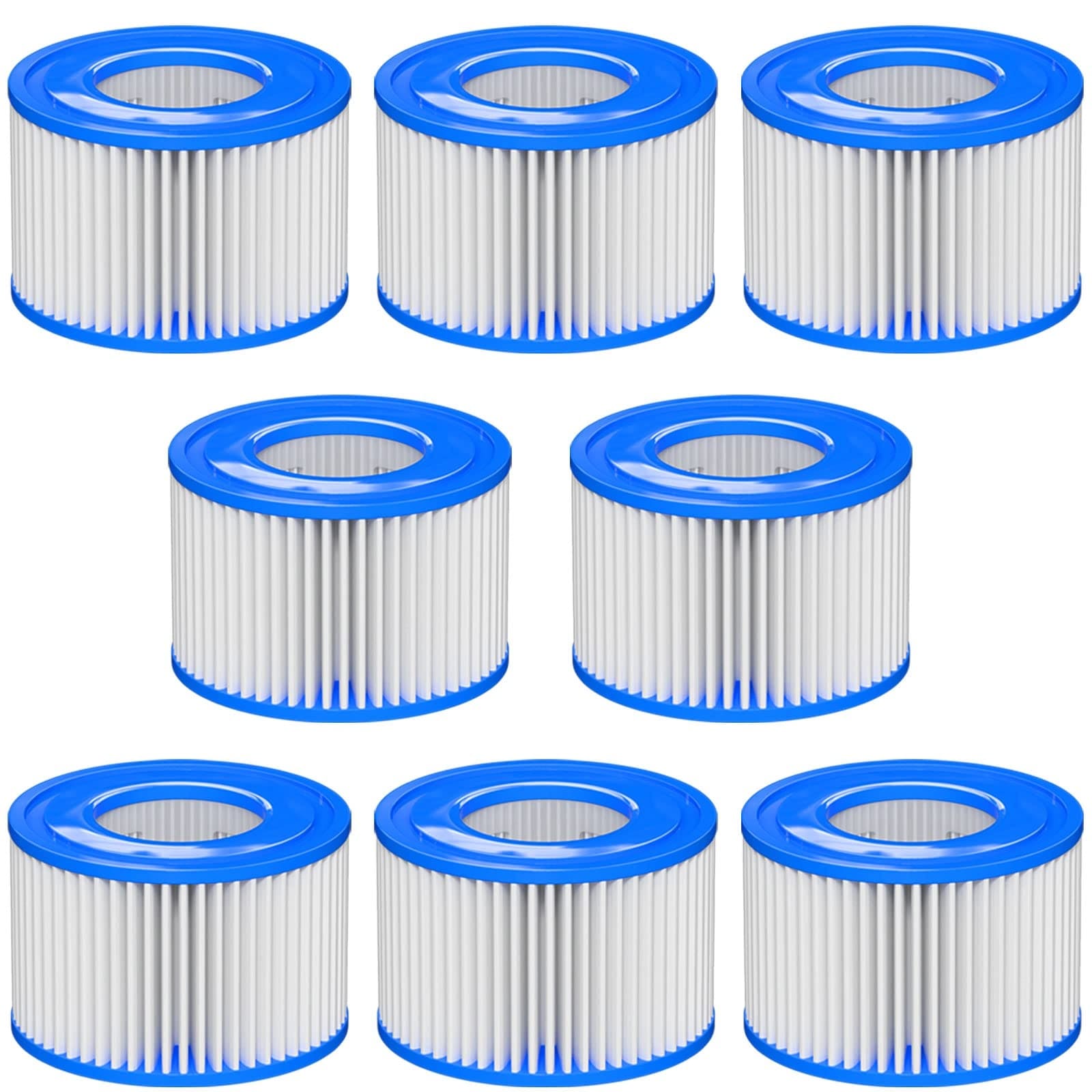 Adrinfly  Type VI Hot Tub Spa Filter Replacement Cartridge for Inflatable Hot Tub Swimming Pool Pump High Filtration Performance 8 pack