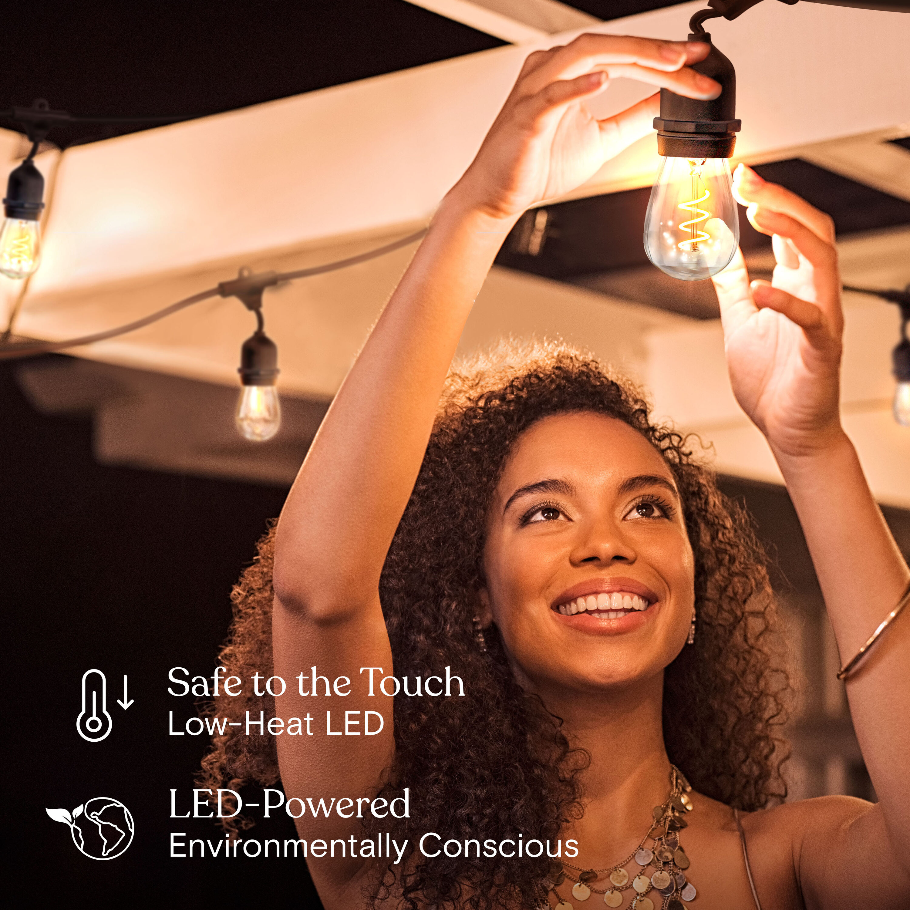 Brightech SPRL-PLG48-TST Patio-String-Lights - View #2