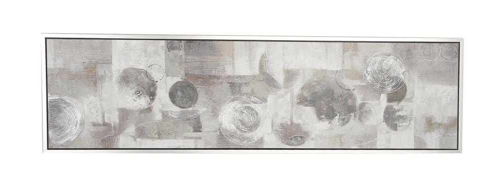 Grayson Lane 60073 Silver Framed 20-in H x 70-in W Abstract Wood Painting