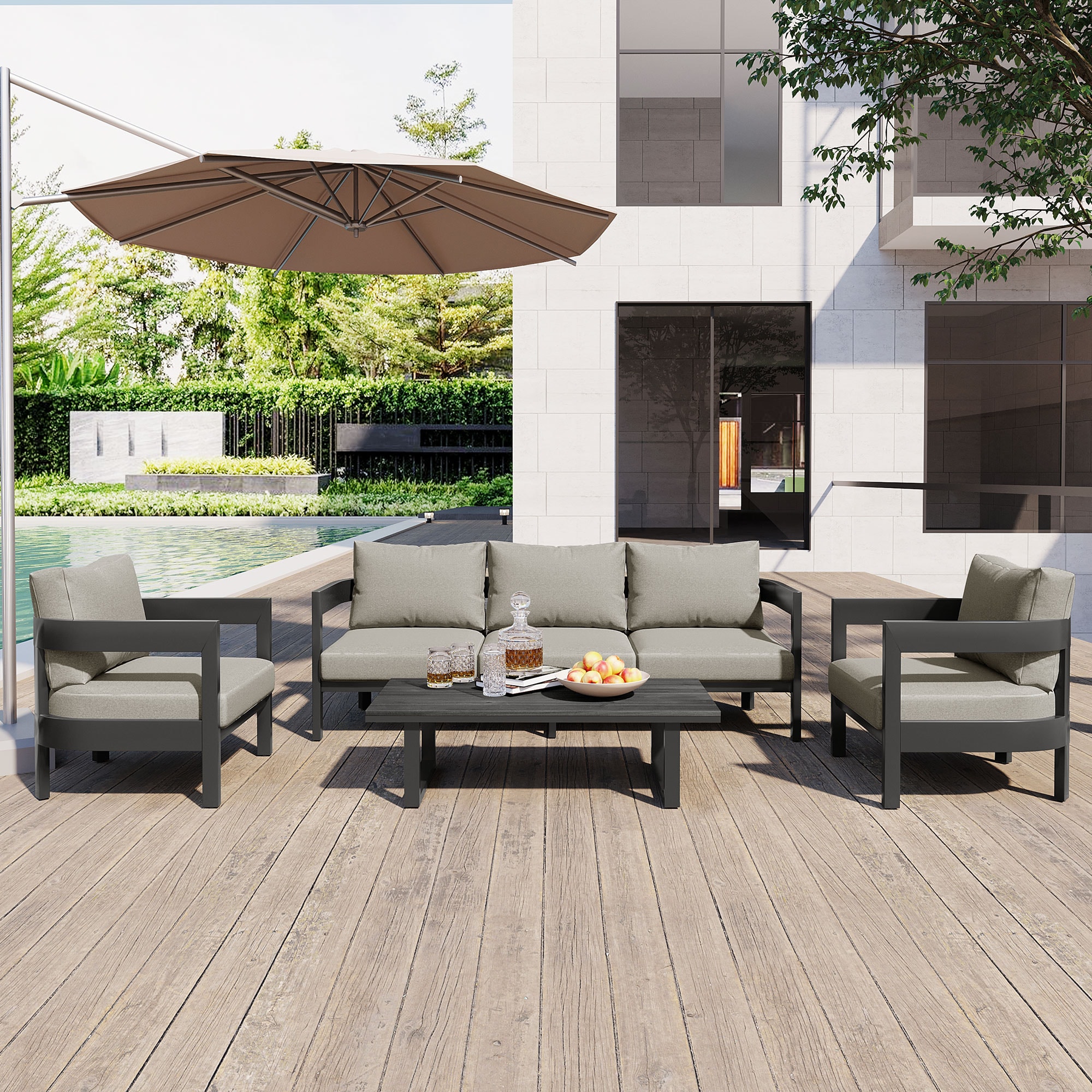 SINOFURN SYA020354BG Patio-Conversation-Sets - View #3