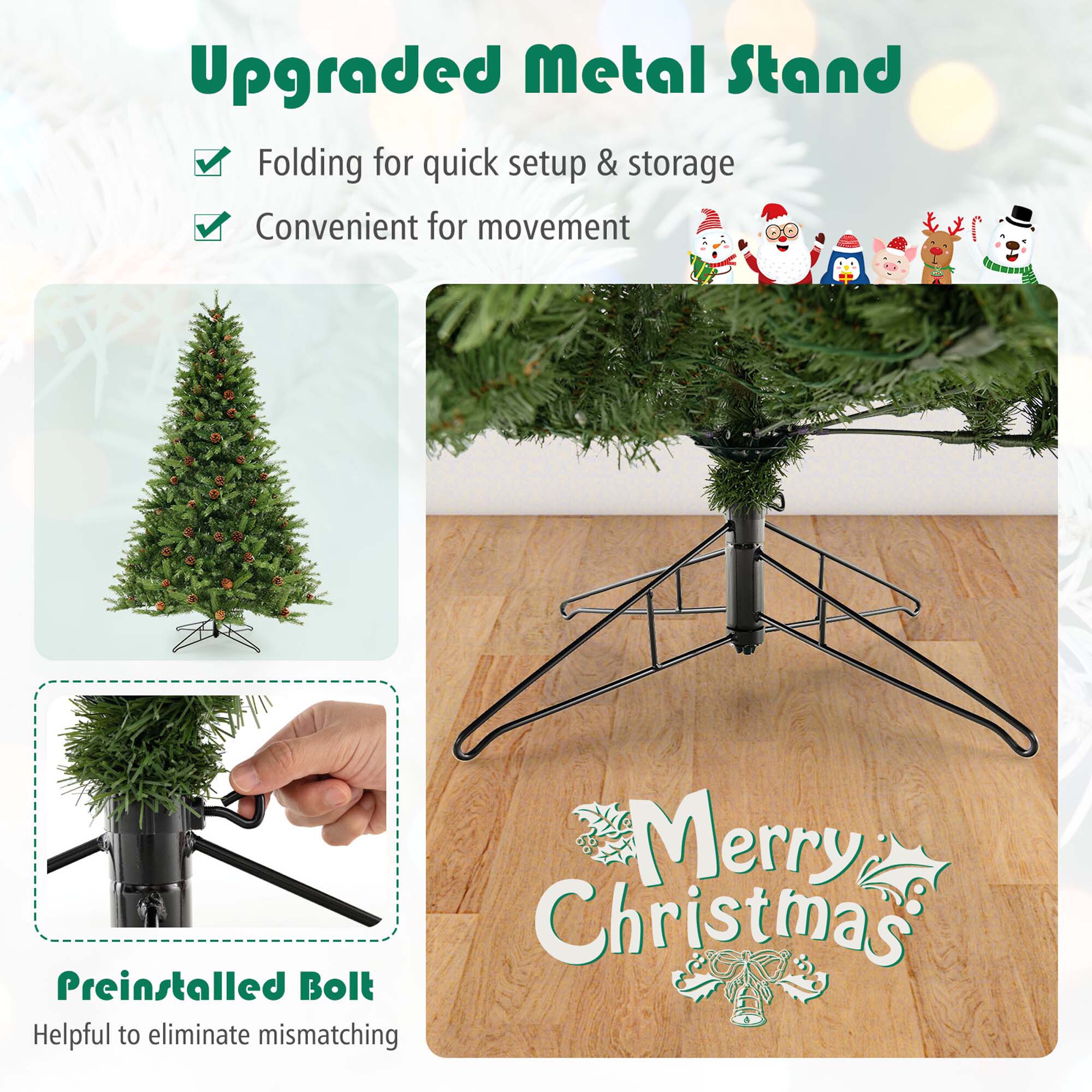 Costway LWS00760 Artificial-Christmas-Trees - View #3