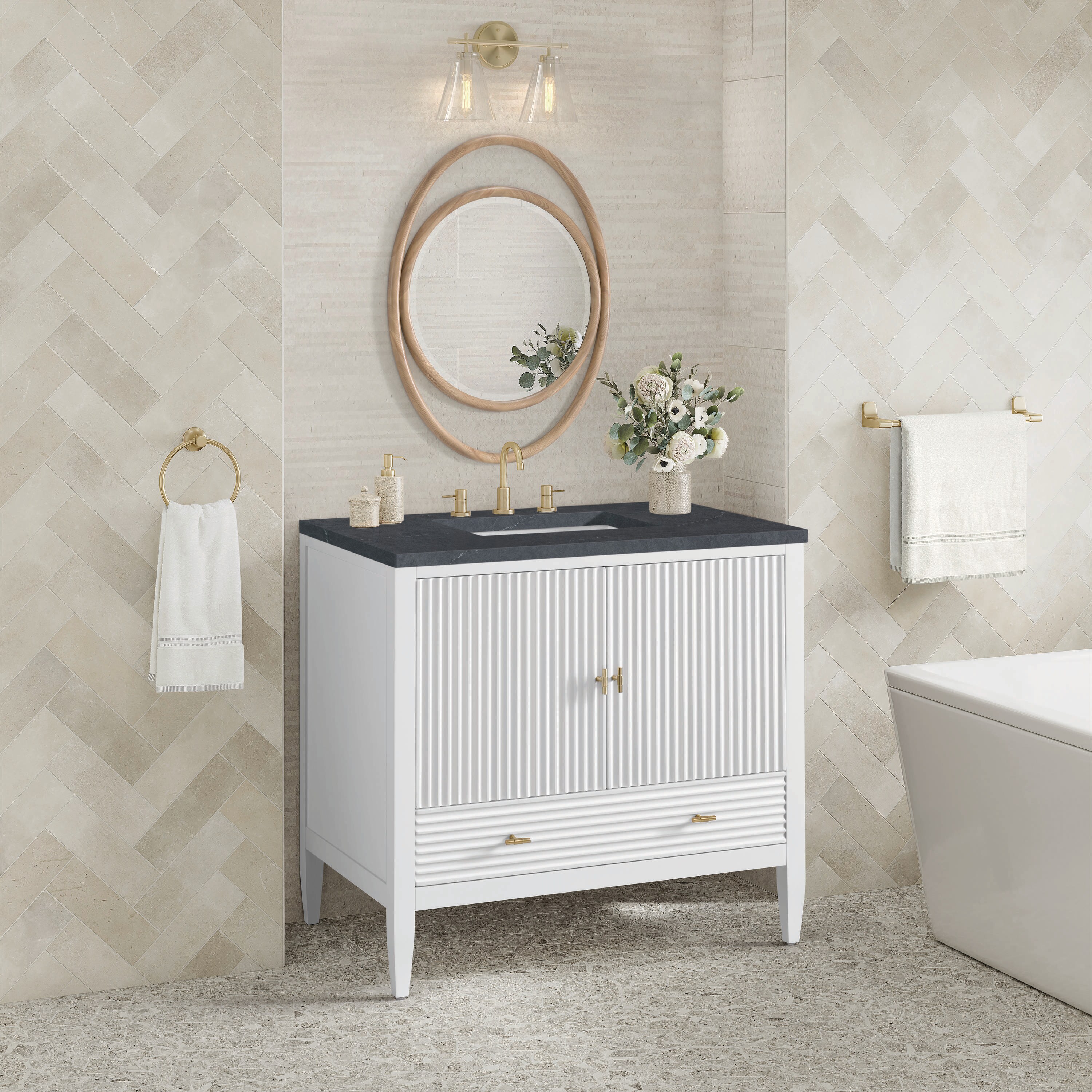 James Martin Vanities 485-V36-BW-3CSP Bath-Vanity-Combo - View #3