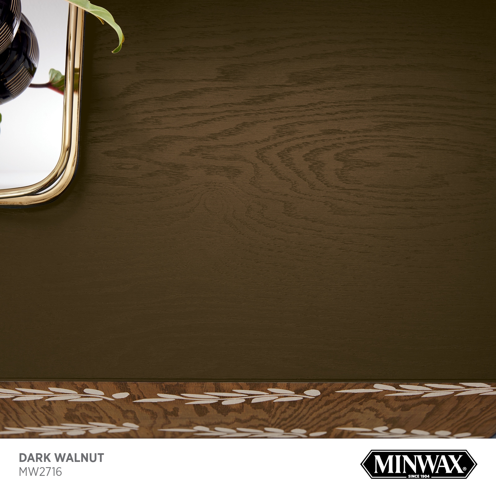 Minwax Wood Finish Water-Based Dark Walnut Mw2716 Semi-Transparent