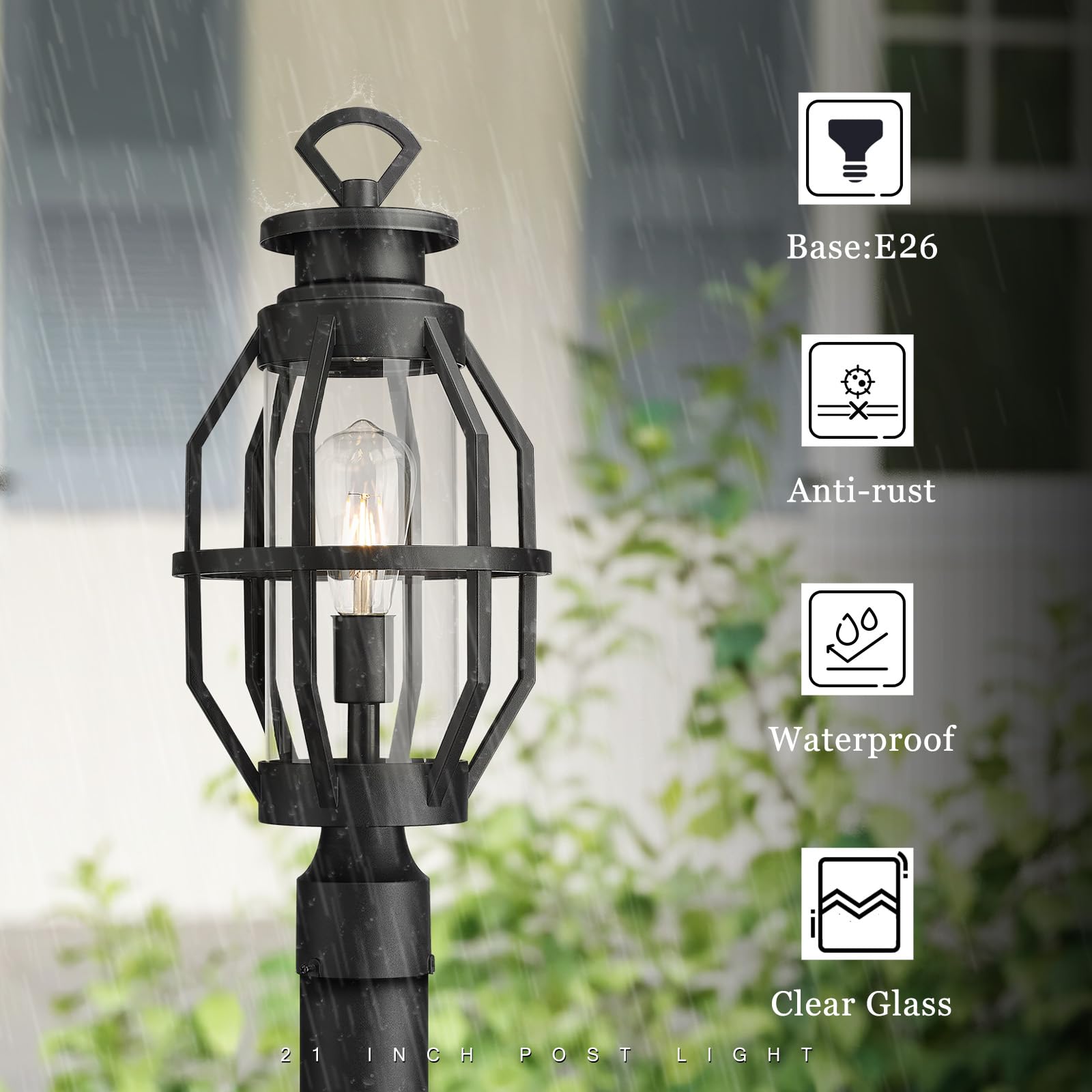 LTMATE LSWE274P-M BK Complete-Post-Lights - View #4