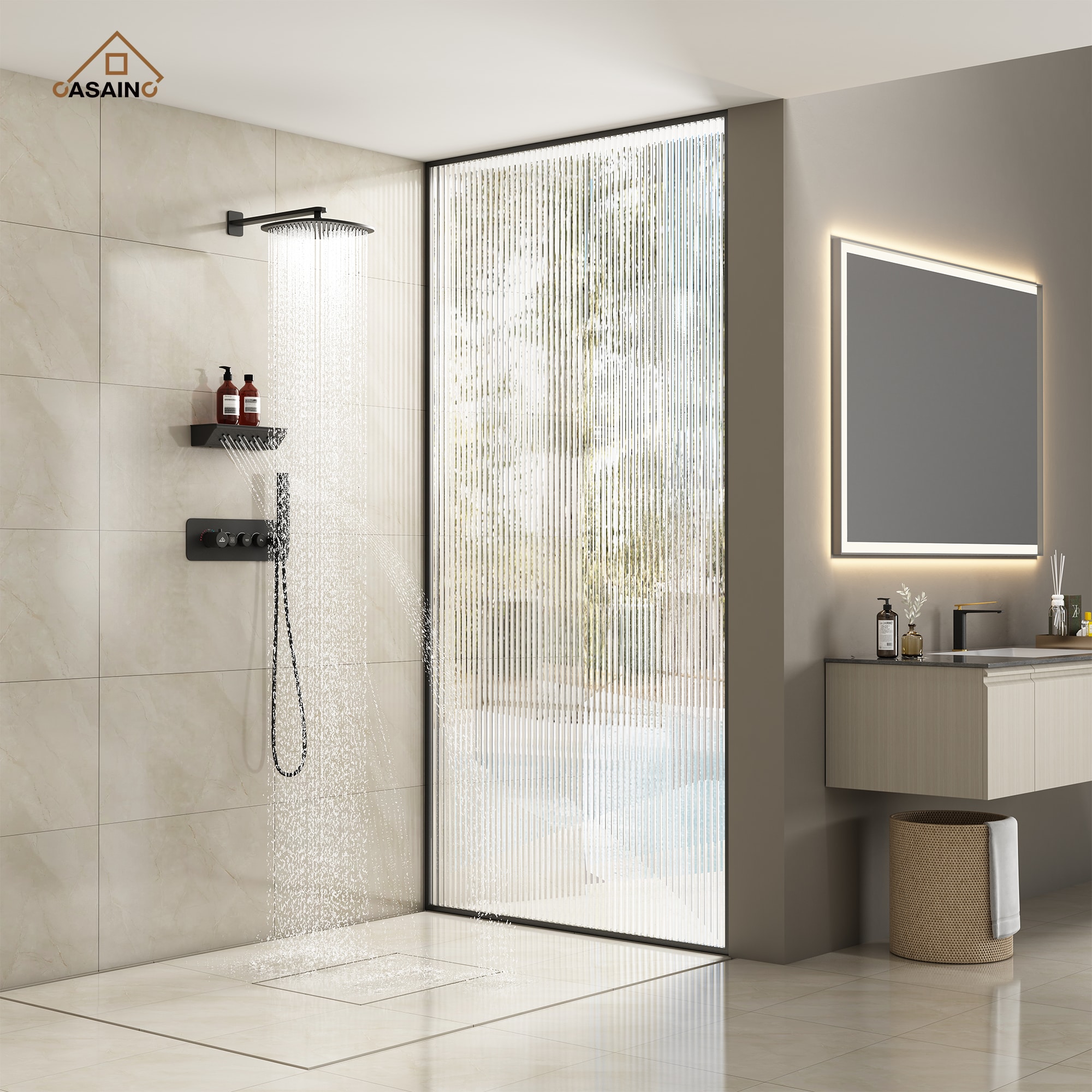 CASAINC KCHS0026-MB Showerhead-Bar-Panels - View #12