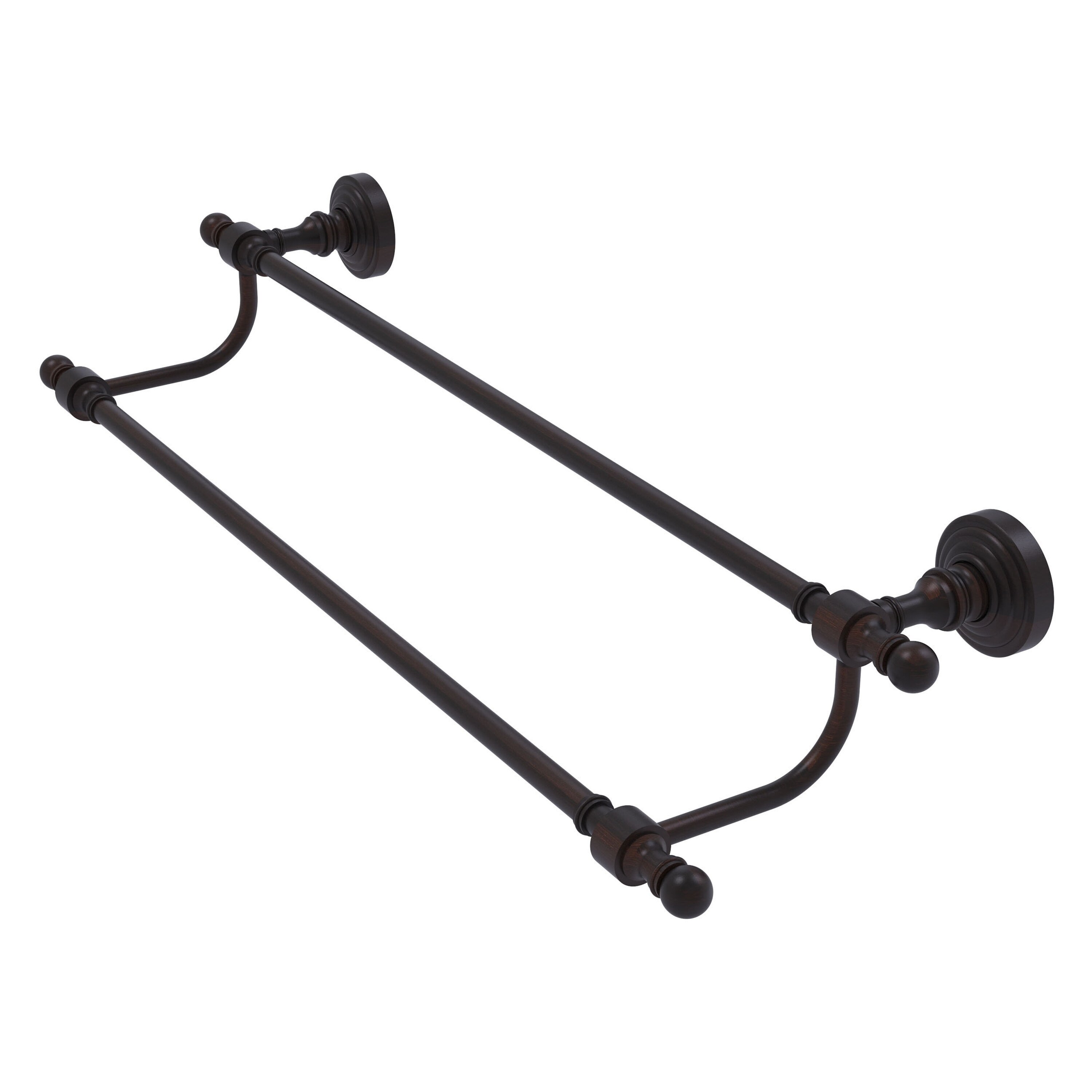 Allied Brass RW-72/30-VB Retro Wave 30-in double Venetian Bronze Wall mount Double Towel Bar