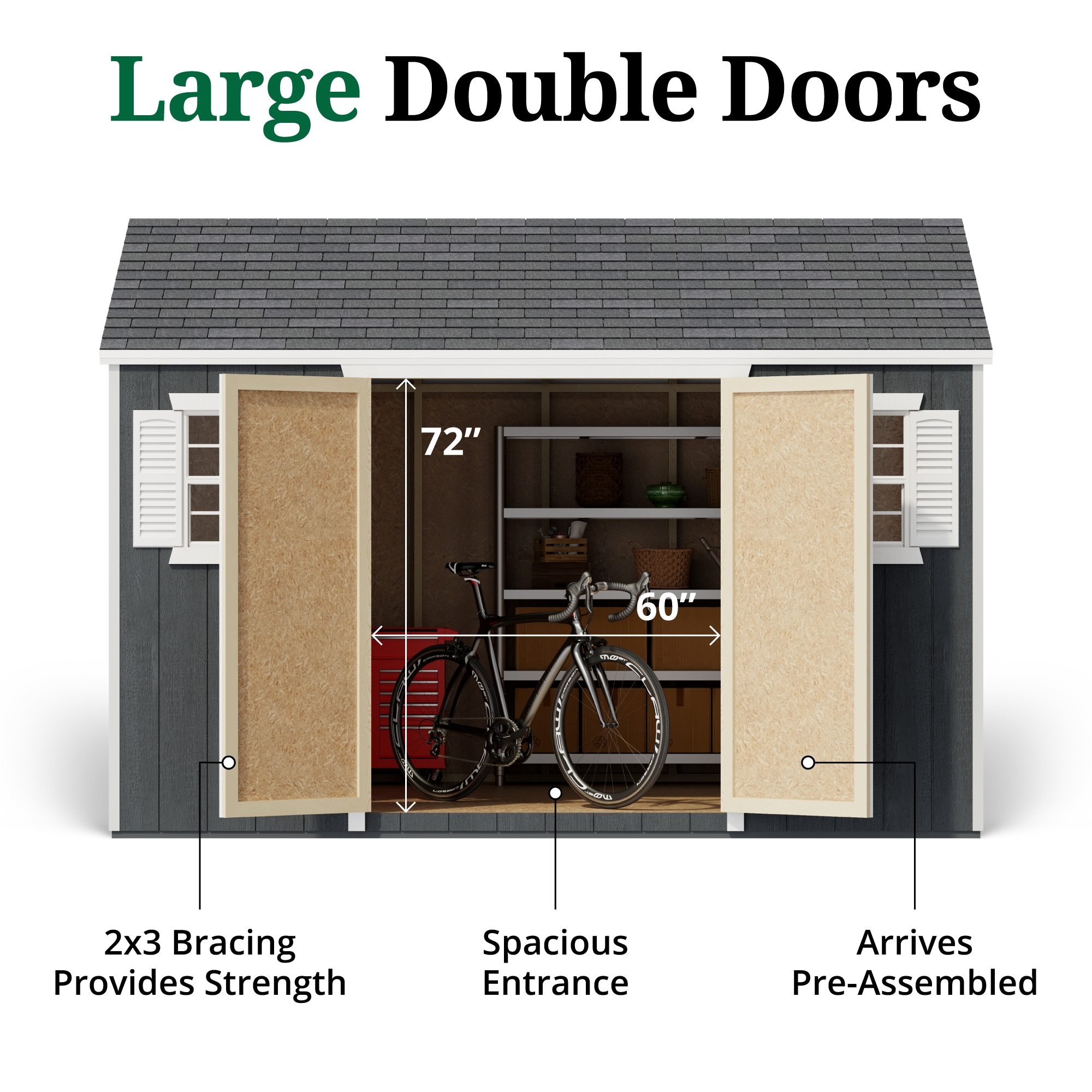 Little Cottage Co 10X12 VWS-PC Wood-Storage-Buildings - View #4