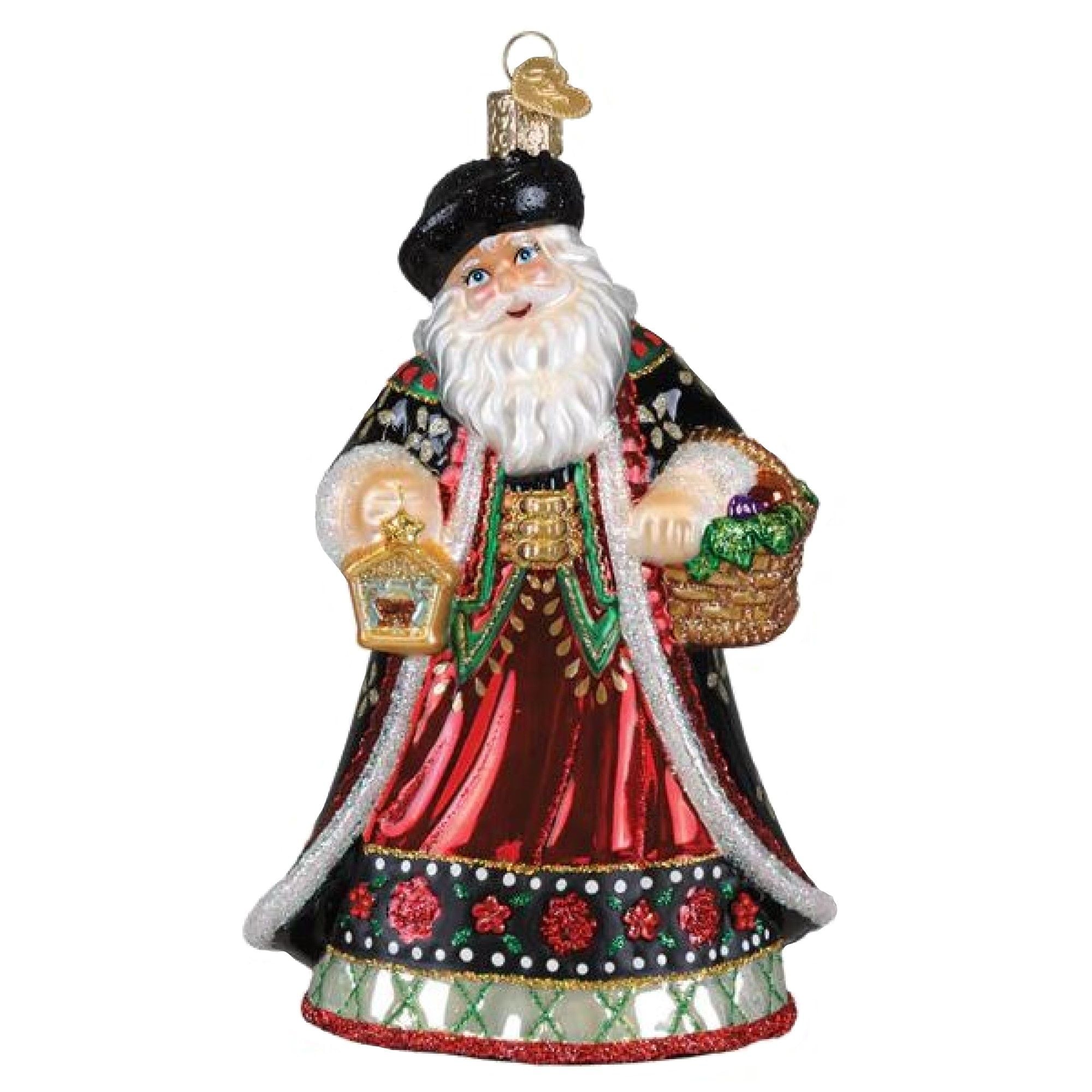 Old World Christmas 729343403520 Blown Glass Ornament for Christmas Tree - Slovak Father Christmas