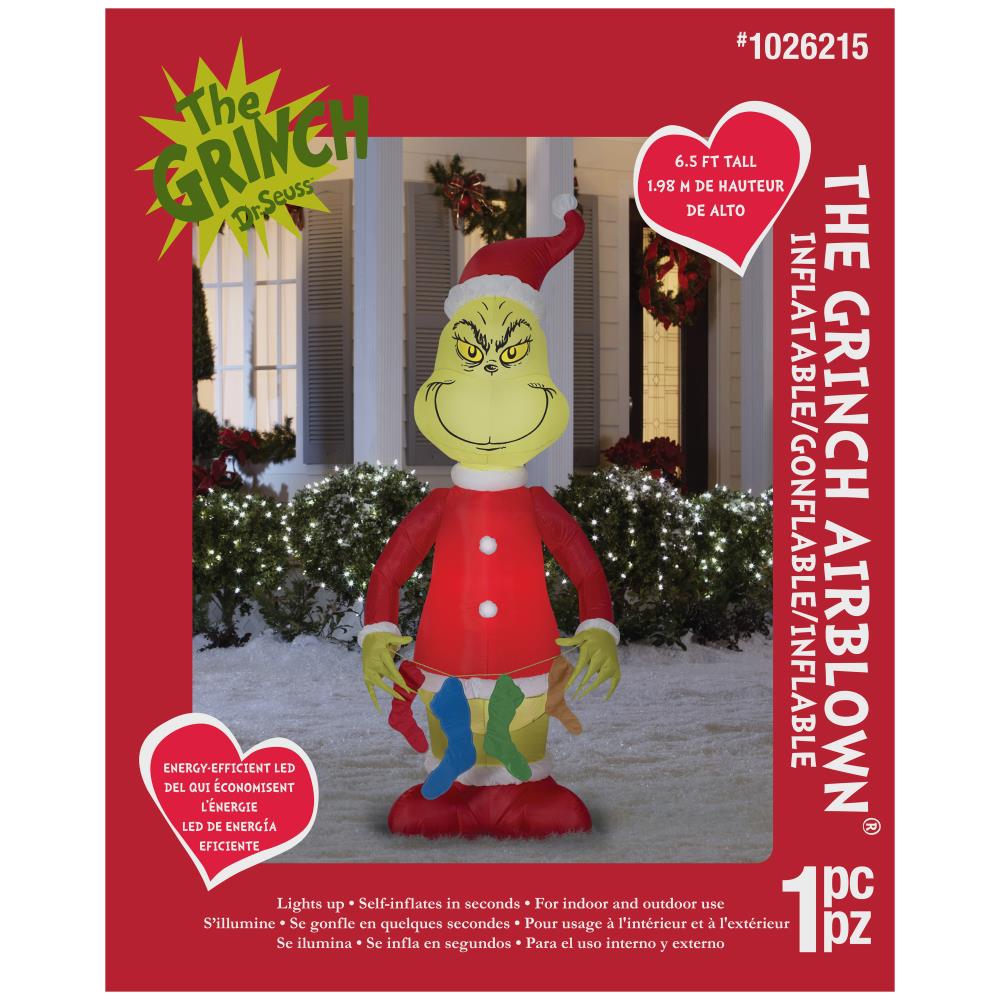 Grinch 3.51-ft Lighted Dr. Seuss The Grinch Christmas Inflatable