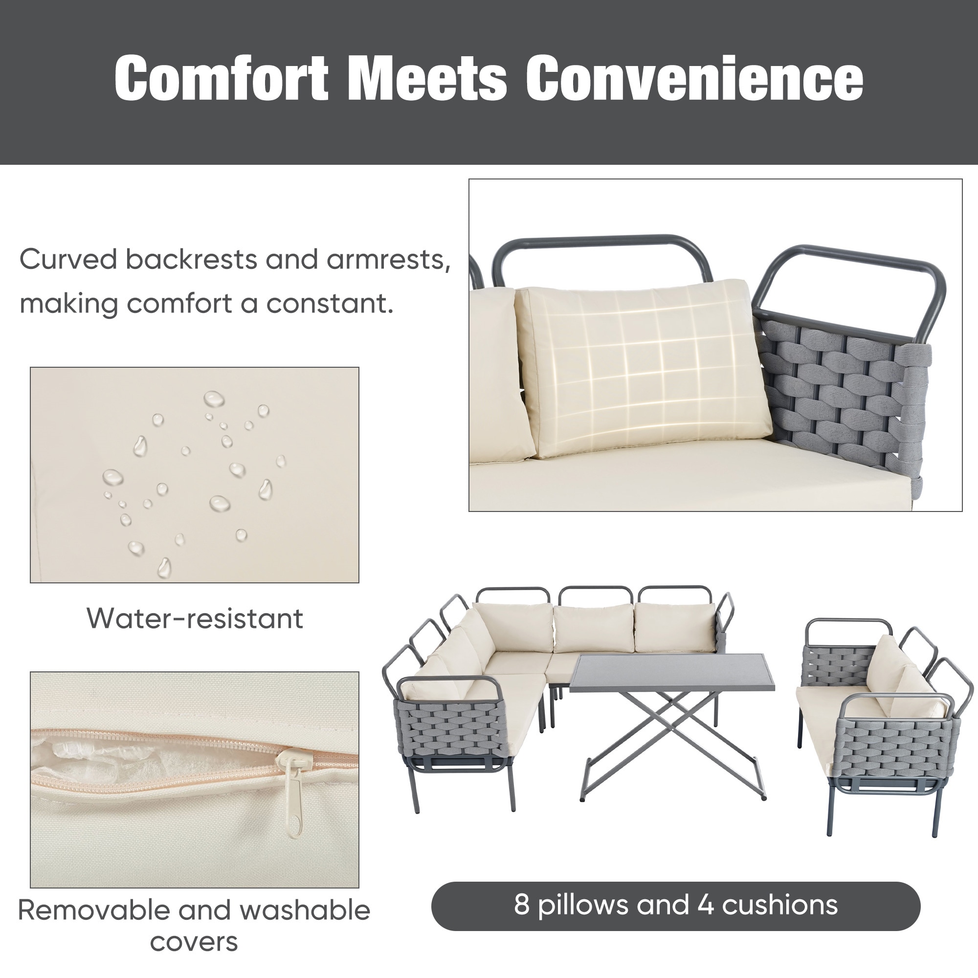 BABOOM BOM-0021AAE-OR Patio-Dining-Sets - View #7