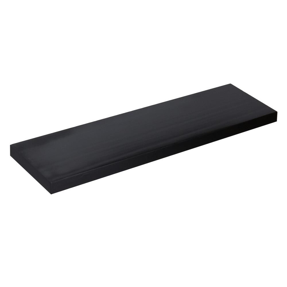 Boston Loft Furnishings ATG2638 36-in L x 10-in D x 1.125-in H Black Wood Rectangular Floating Shelf